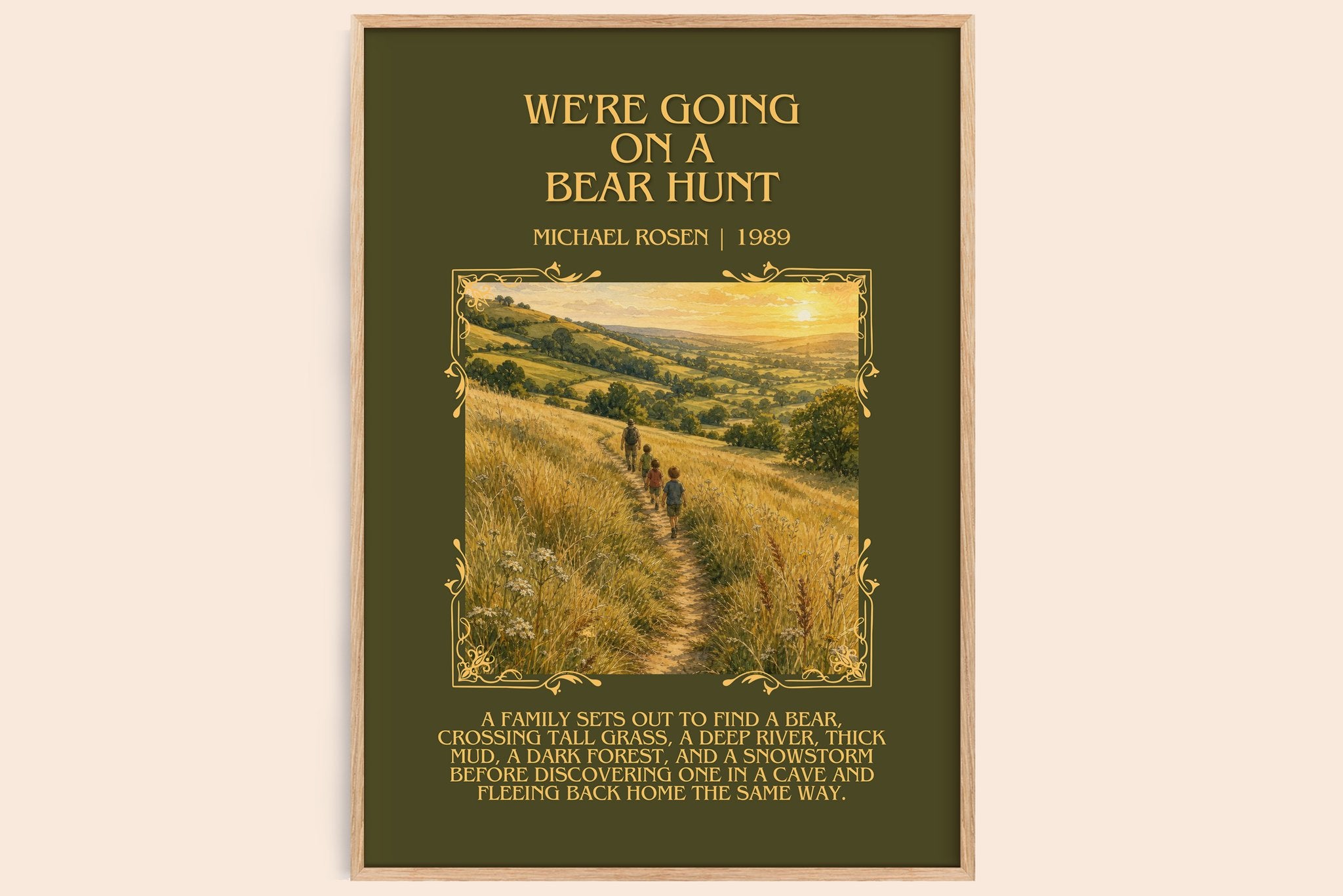 We're Going on a Bear Hunt Minimalist Book Poster by Michael Rosen