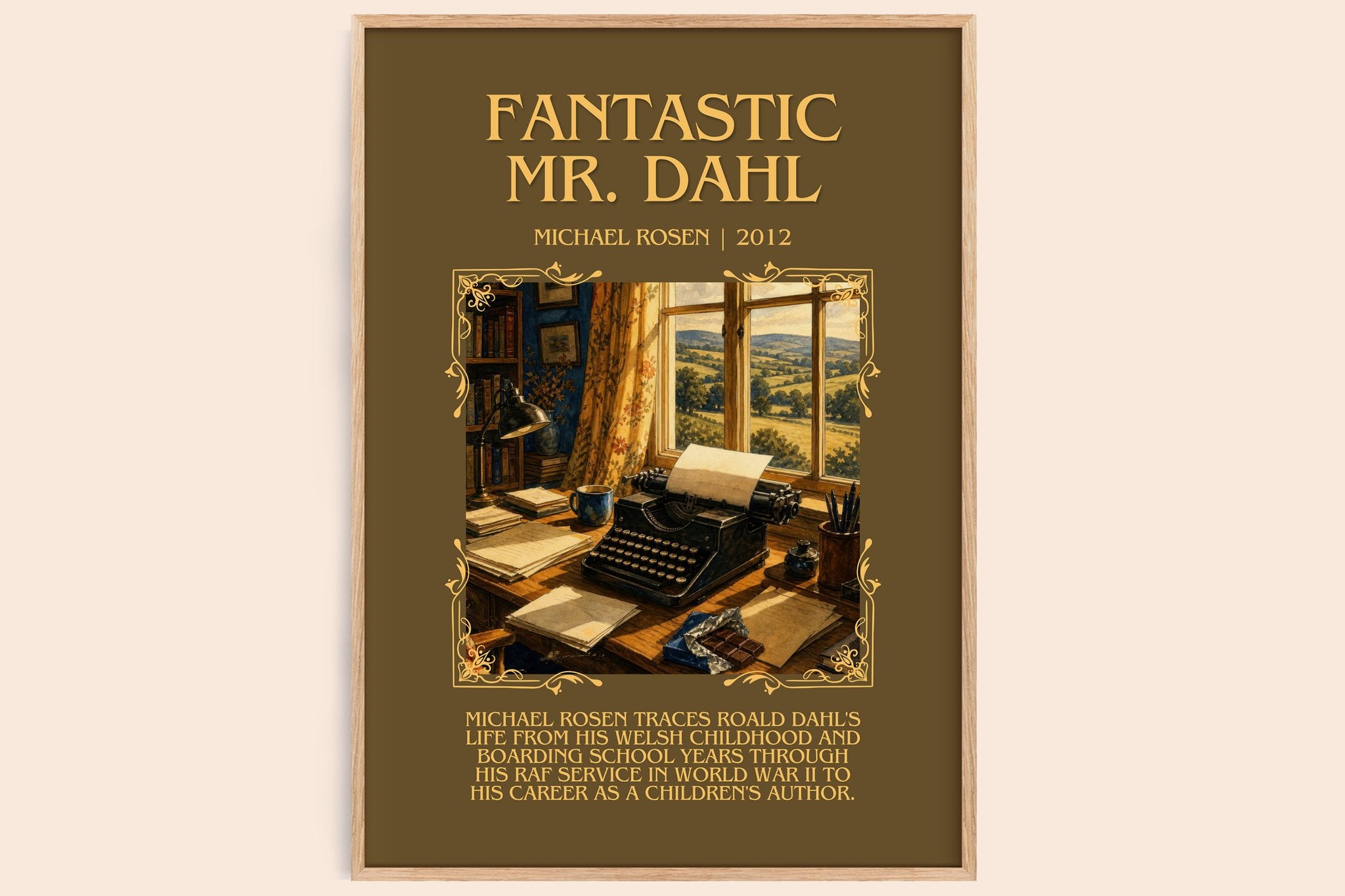 Fantastic Mr. Dahl Minimalist Book Poster by Michael Rosen