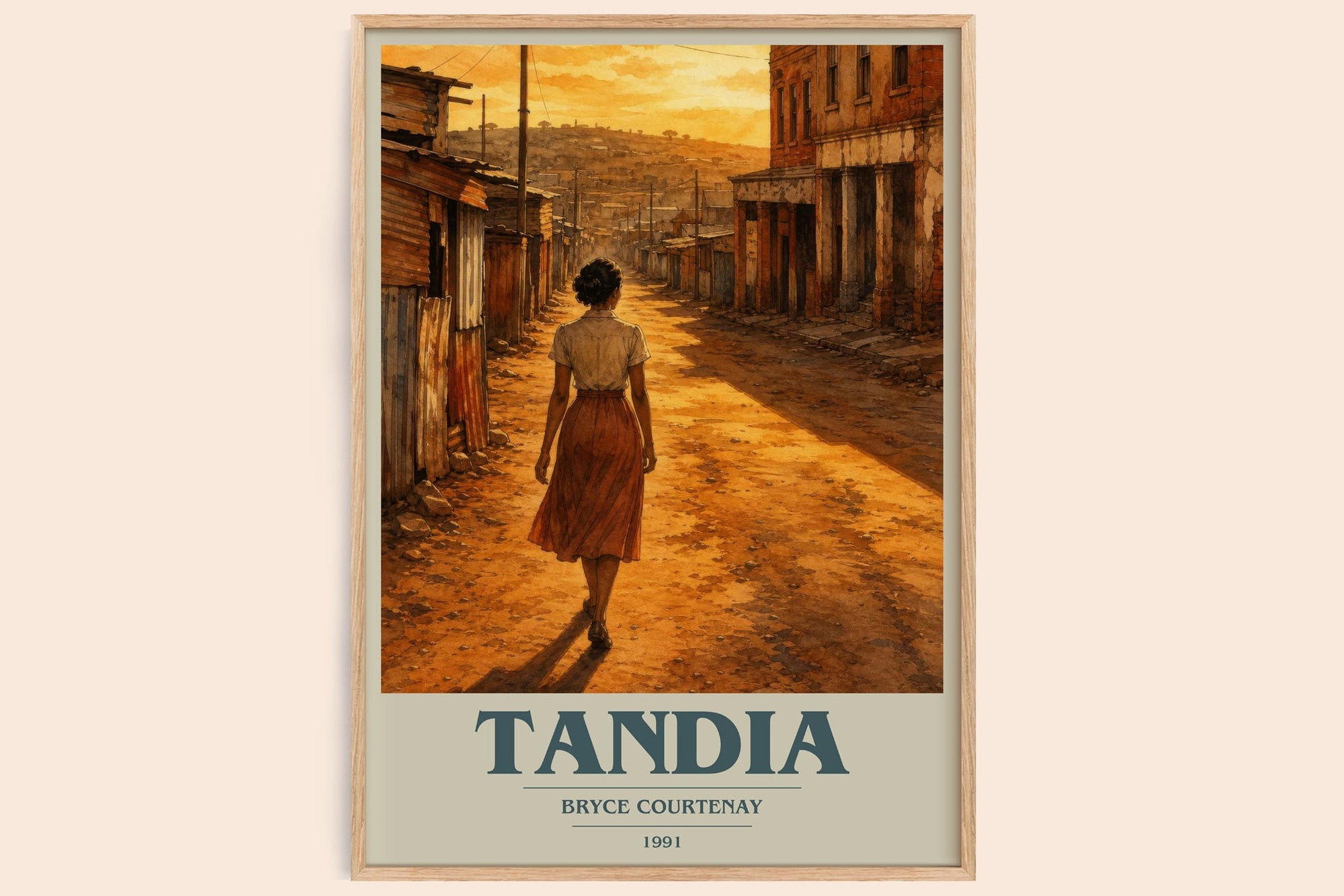 Tandia book cover book poster by Bryce Courtenay – framed literary art print