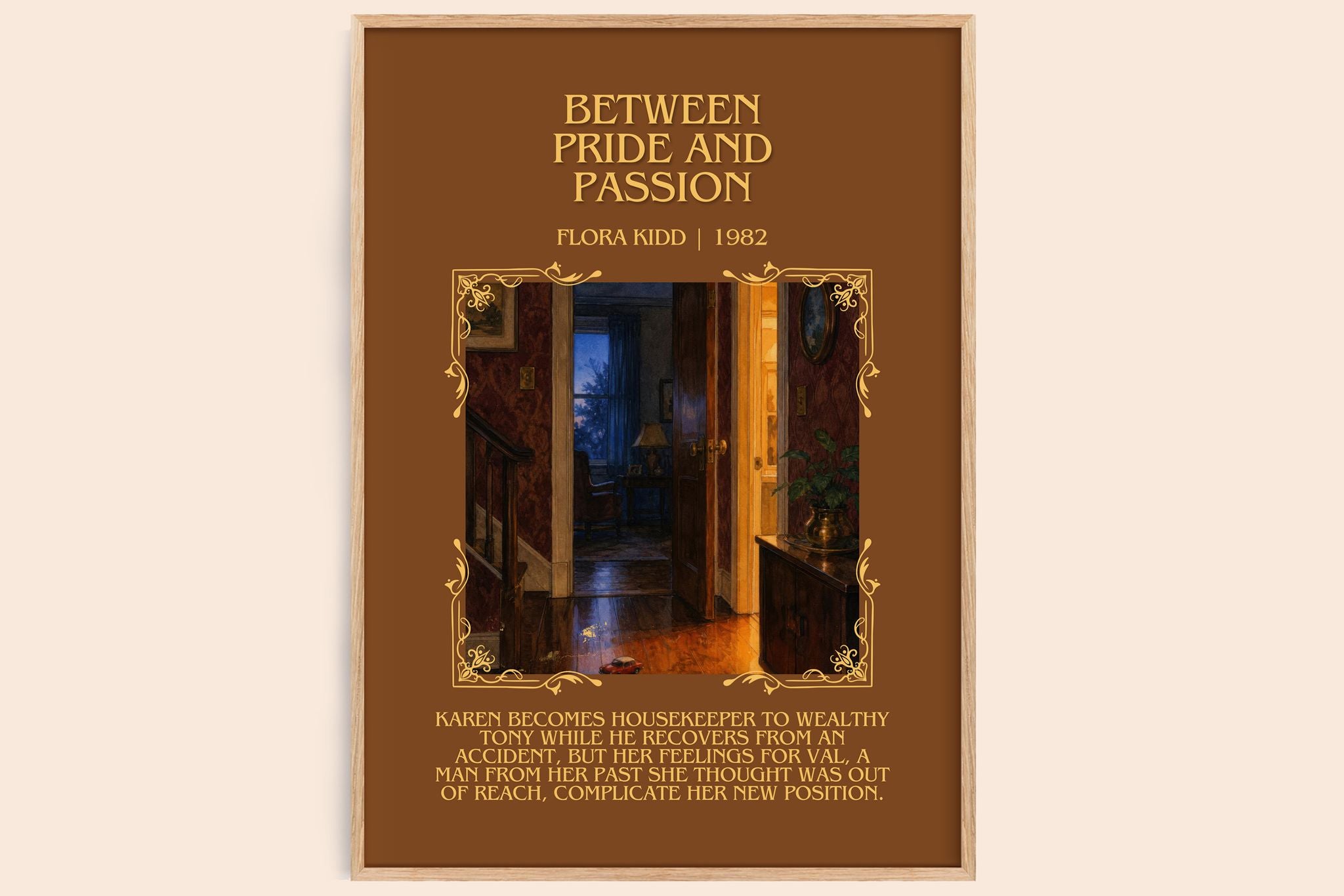 Between Pride and Passion Minimalist Book Poster by Flora Kidd