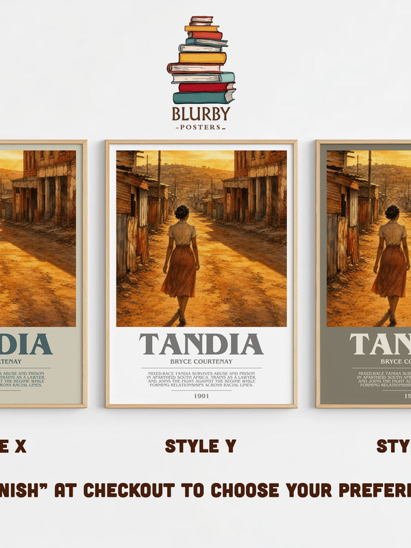Tandia bookish print in frame leaning in hallway – historical fiction wall art