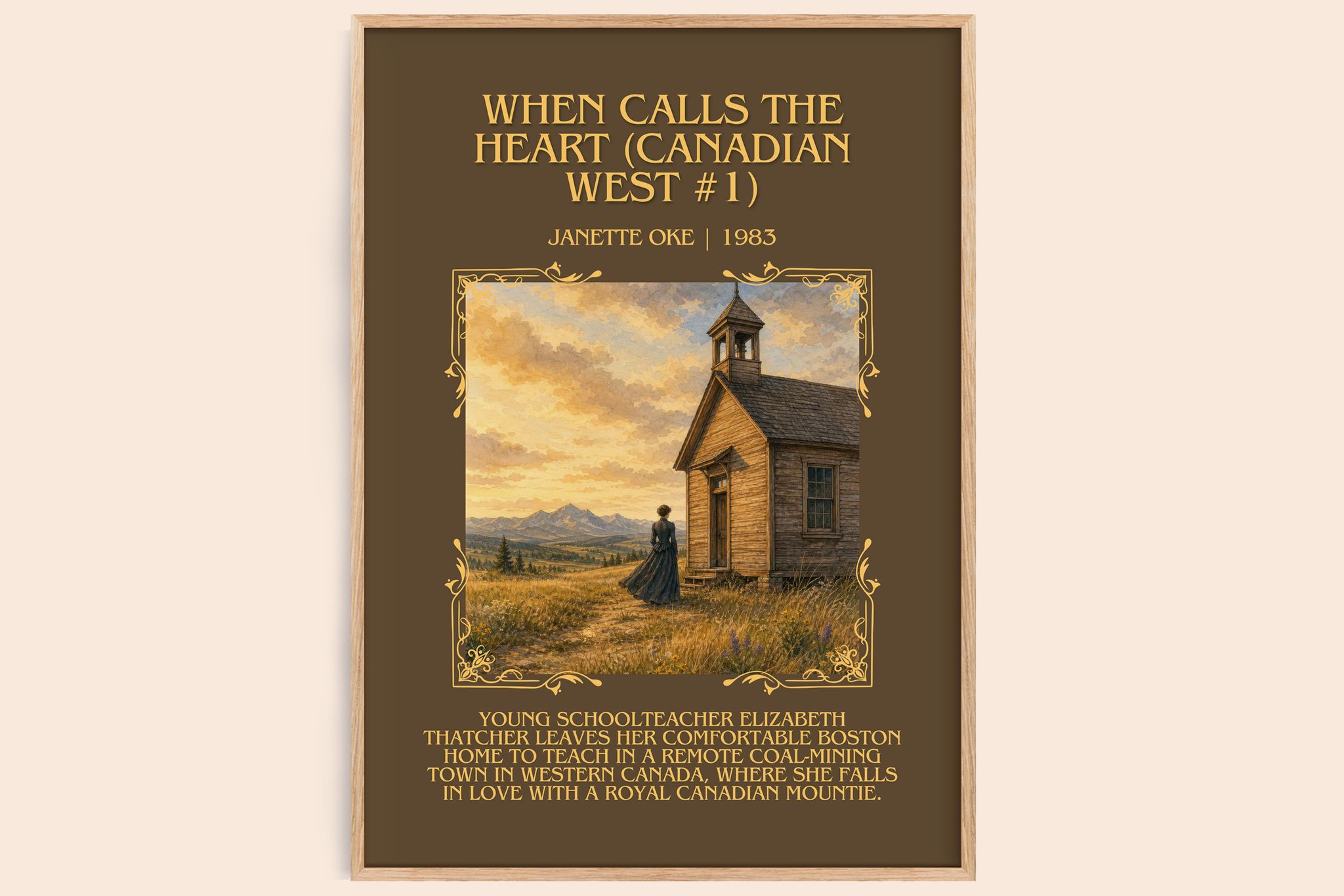 When Calls the Heart (Canadian West #1) Minimalist Book Poster by Janette Oke