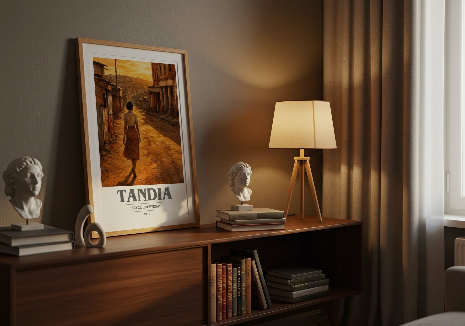 Tandia book cover book poster framed on wall – historical fiction wall art