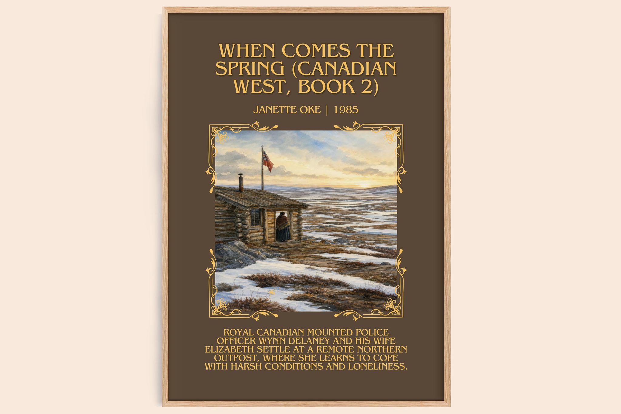 When Comes the Spring (Canadian West, Book 2) Minimalist Book Poster by Janette Oke