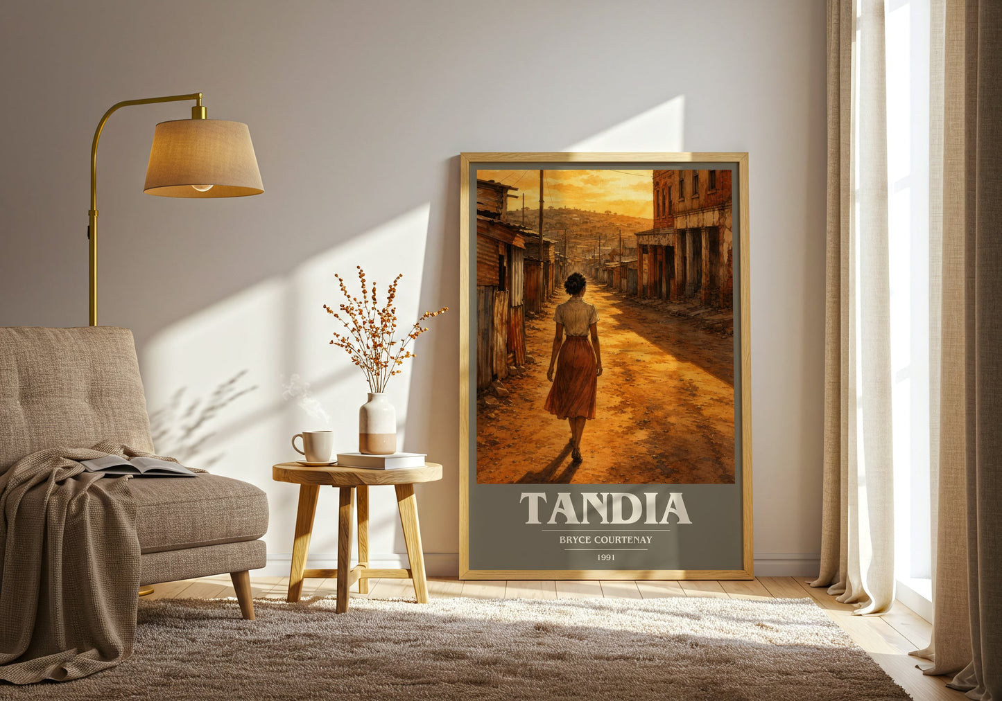 Tandia book cover print on bookshelf – Bryce Courtenay fan gift