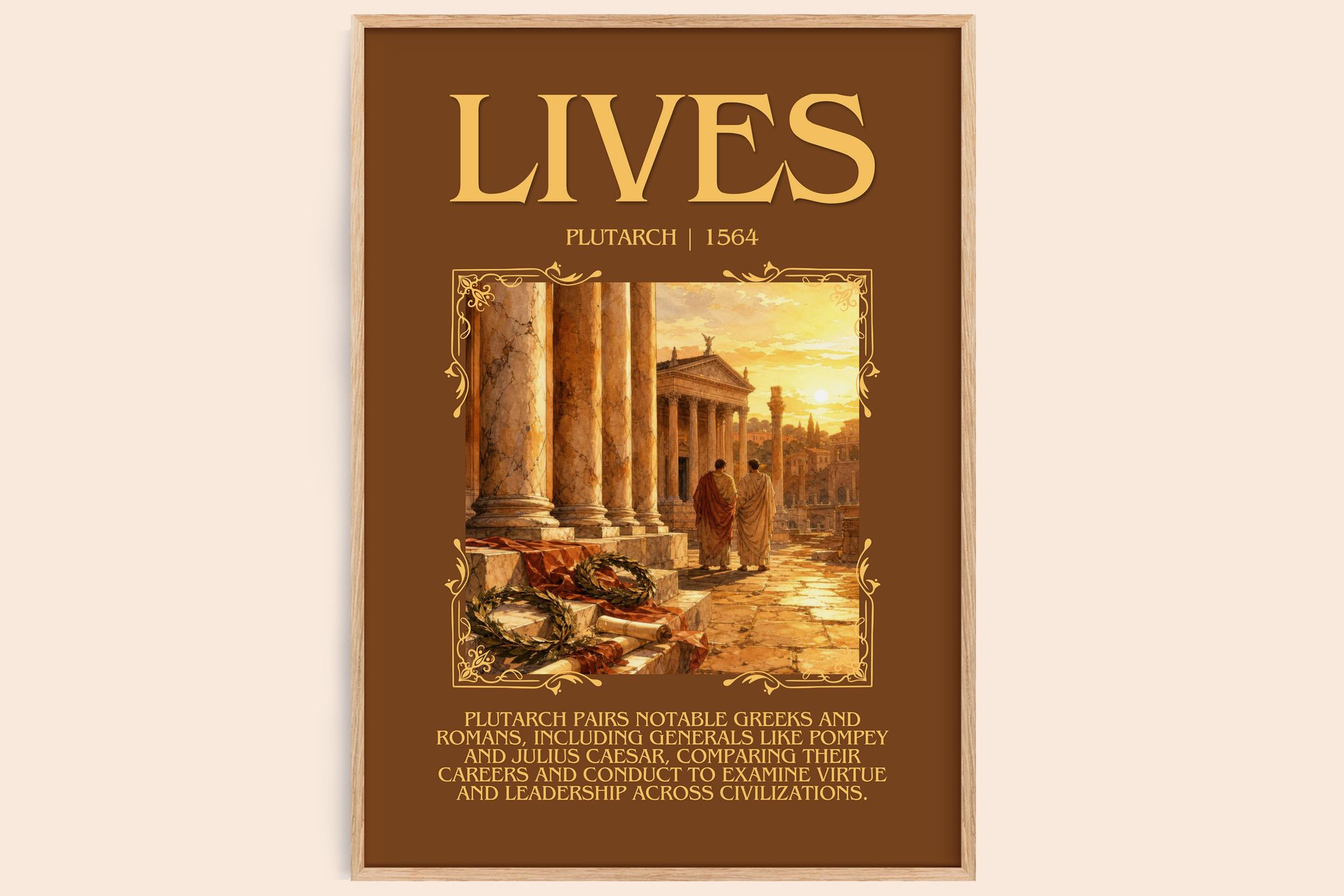 Lives Minimalist Book Poster by Plutarch