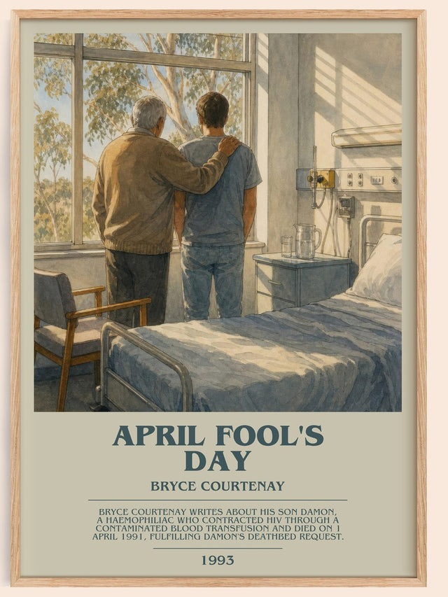 April Fool'S Day Bookish Wall Art by Bryce Courtenay