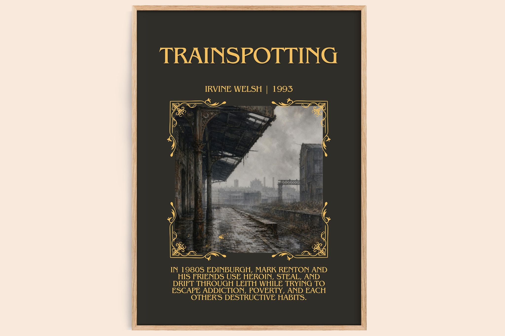 Trainspotting Minimalist Book Poster by Irvine Welsh