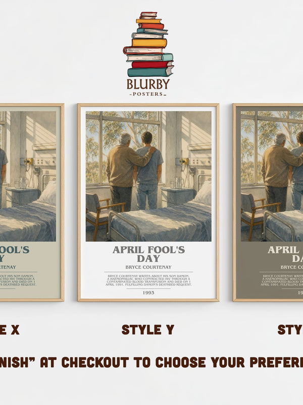 April Fool'S Day bookish print in frame leaning in hallway – memoir wall art