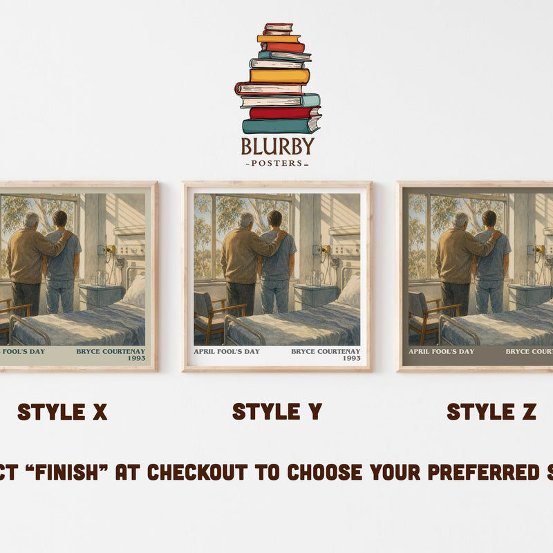 April Fool'S Day literary print in frame leaning in hallway – memoir wall art