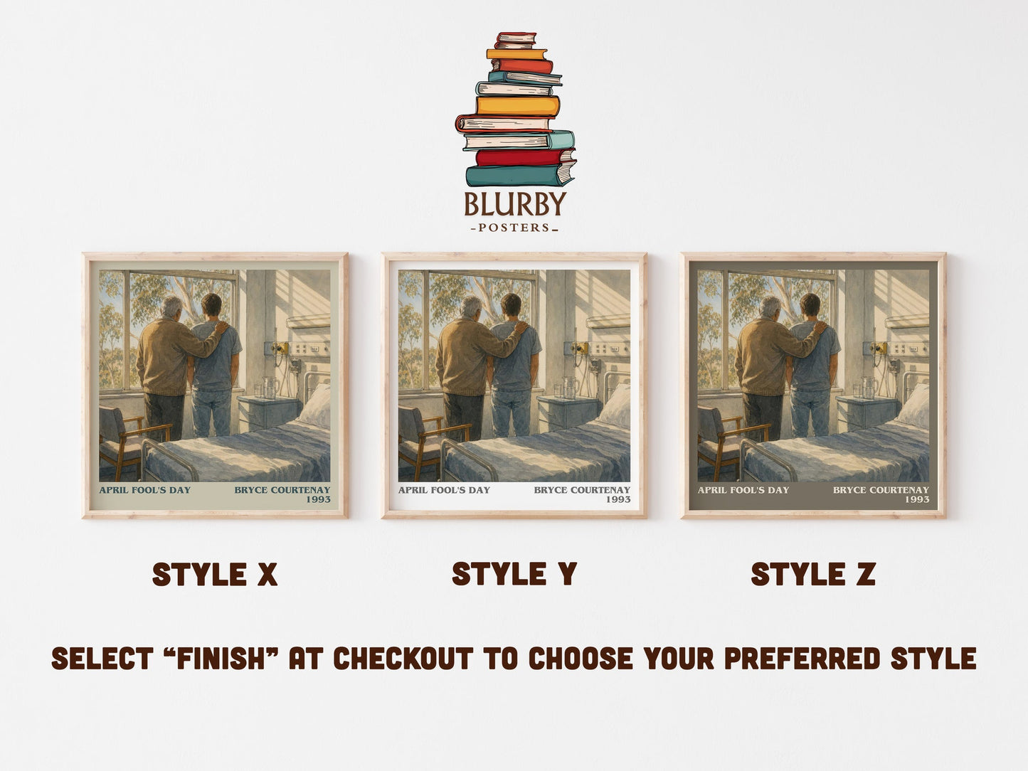 April Fool'S Day literary print in frame leaning in hallway – memoir wall art
