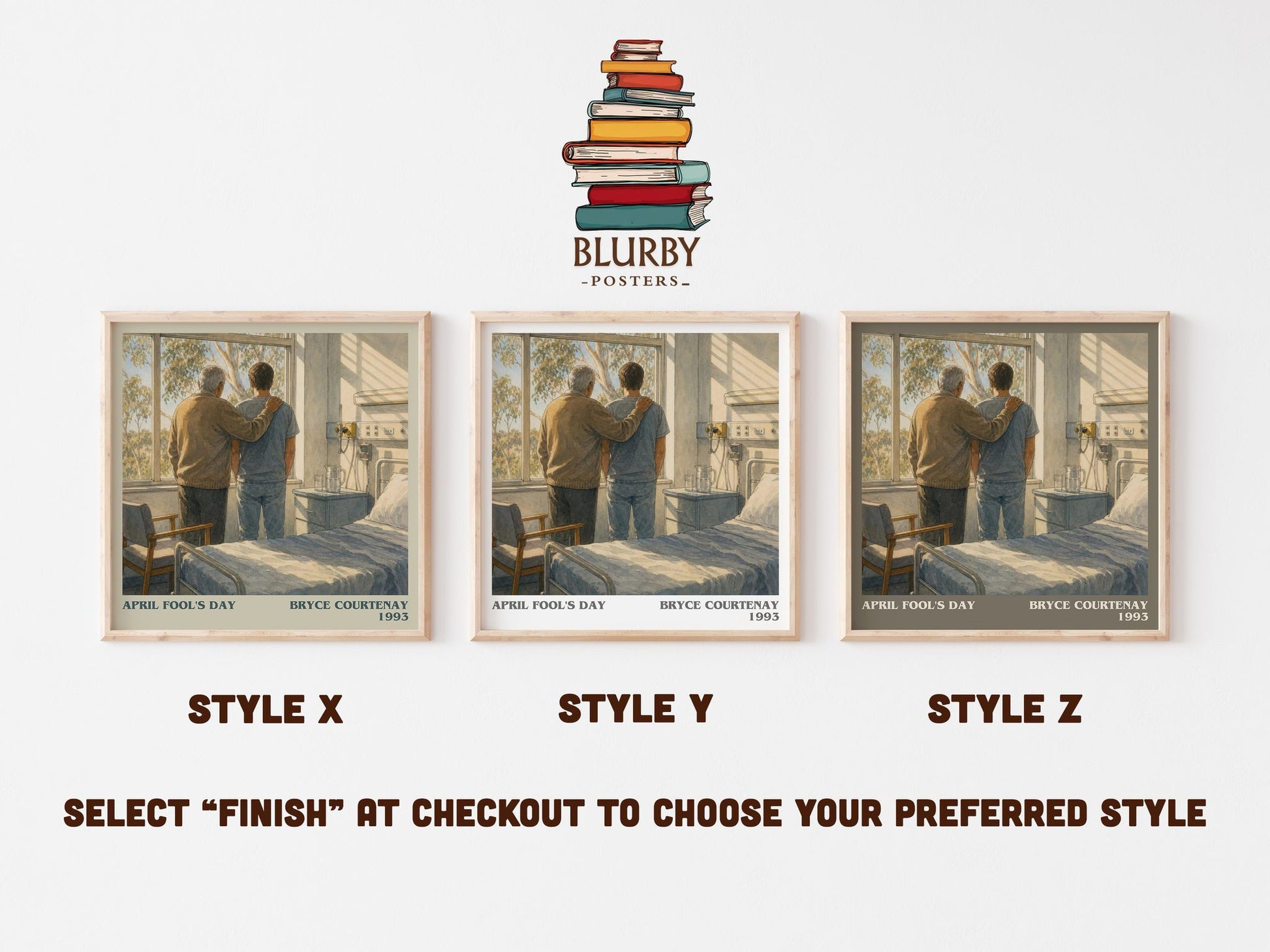 April Fool'S Day literary print in frame leaning in hallway – memoir wall art