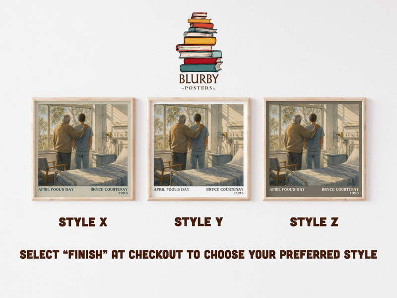 April Fool'S Day literary print in frame leaning in hallway – memoir wall art