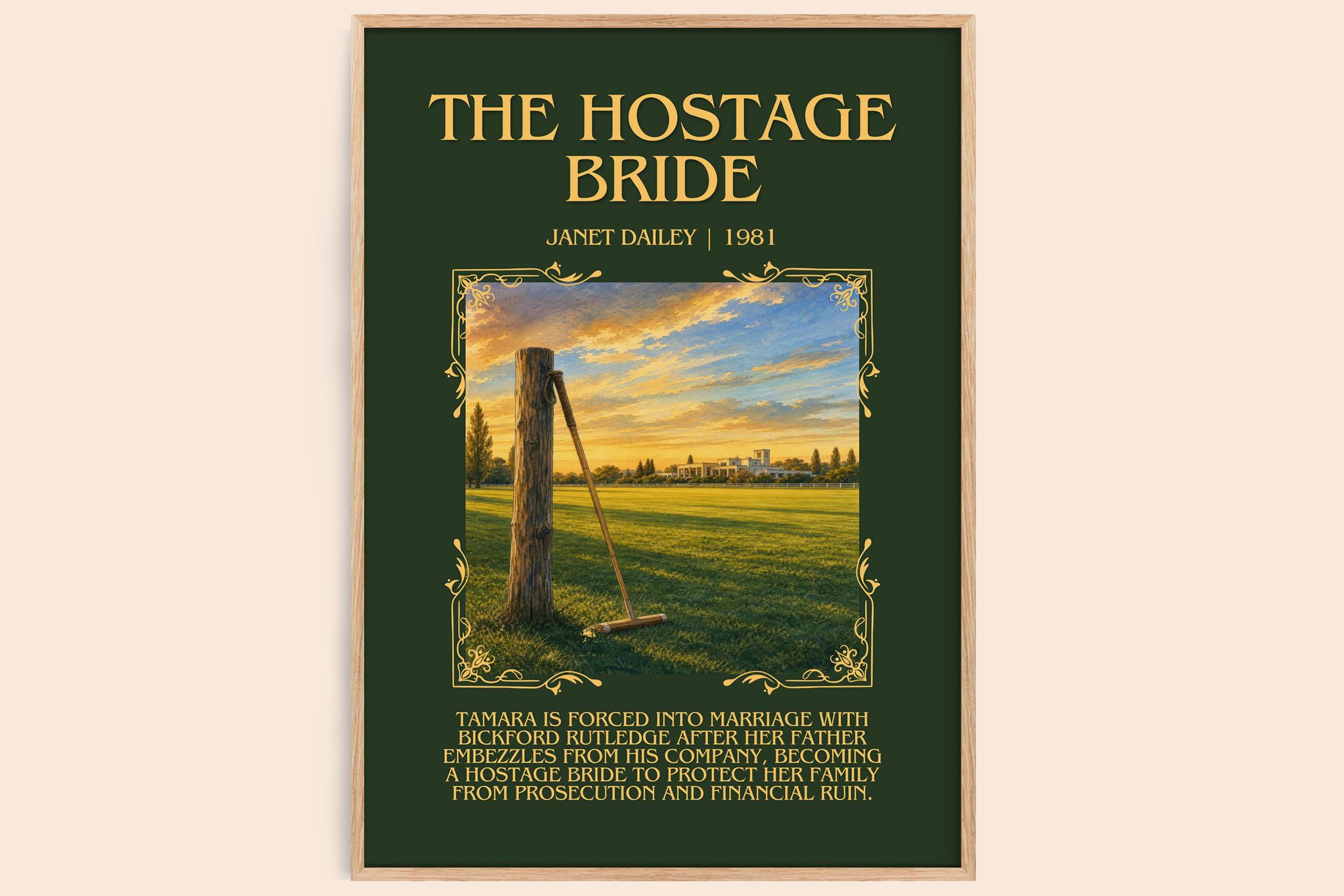 The Hostage Bride Minimalist Book Poster by Janet Dailey