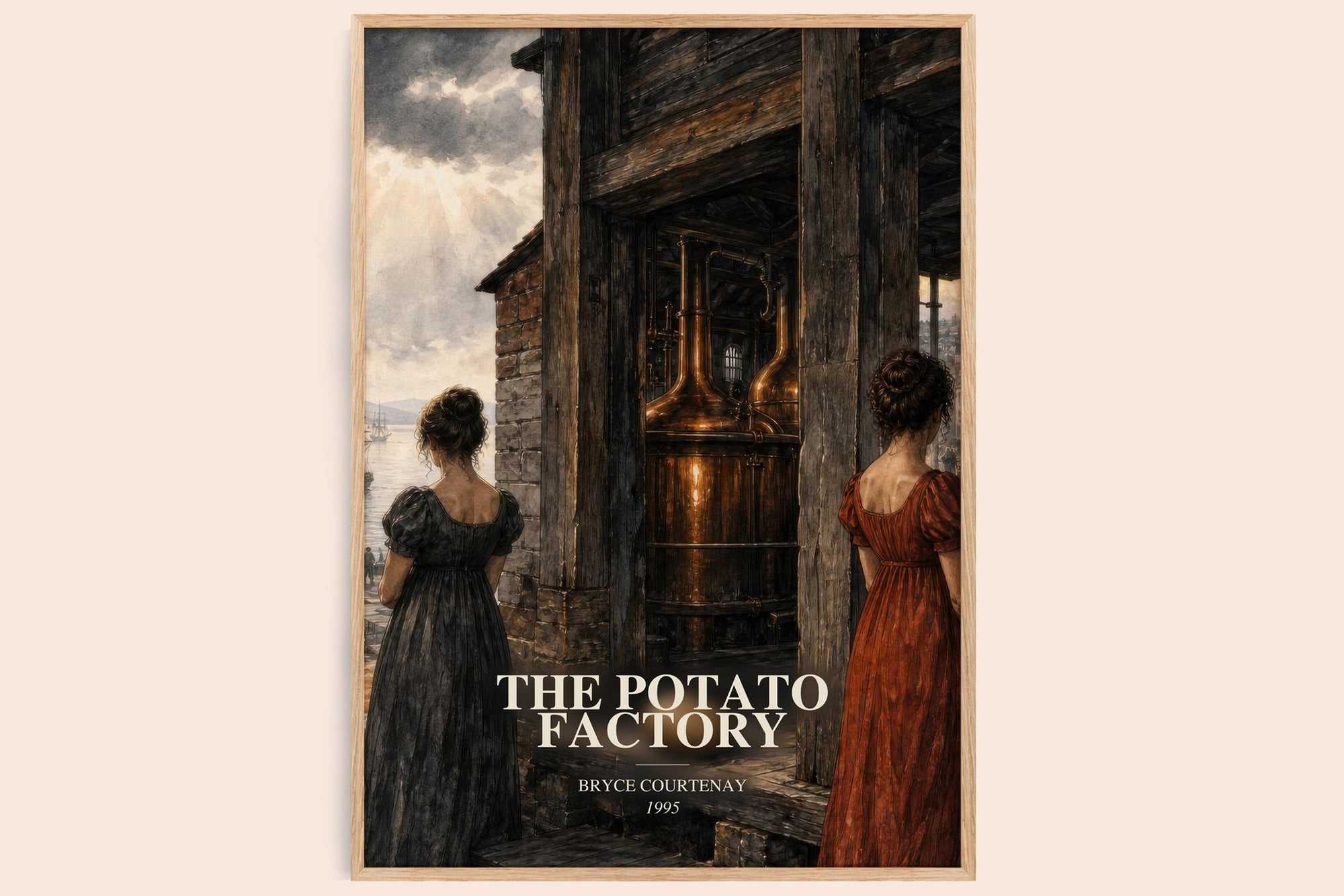 The Potato Factory watercolour book poster by Bryce Courtenay – framed literary art print