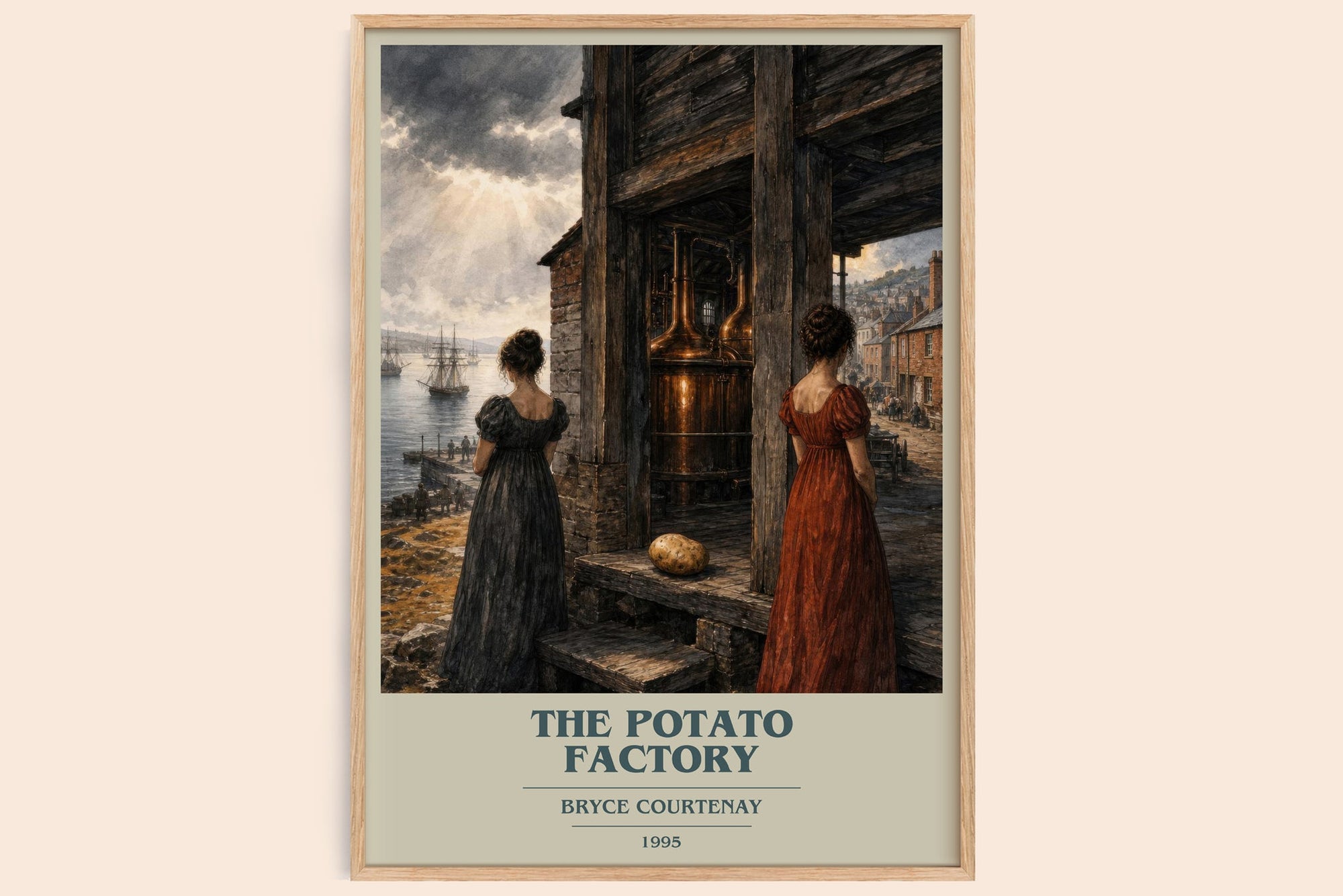 The Potato Factory book cover book poster by Bryce Courtenay – framed literary art print