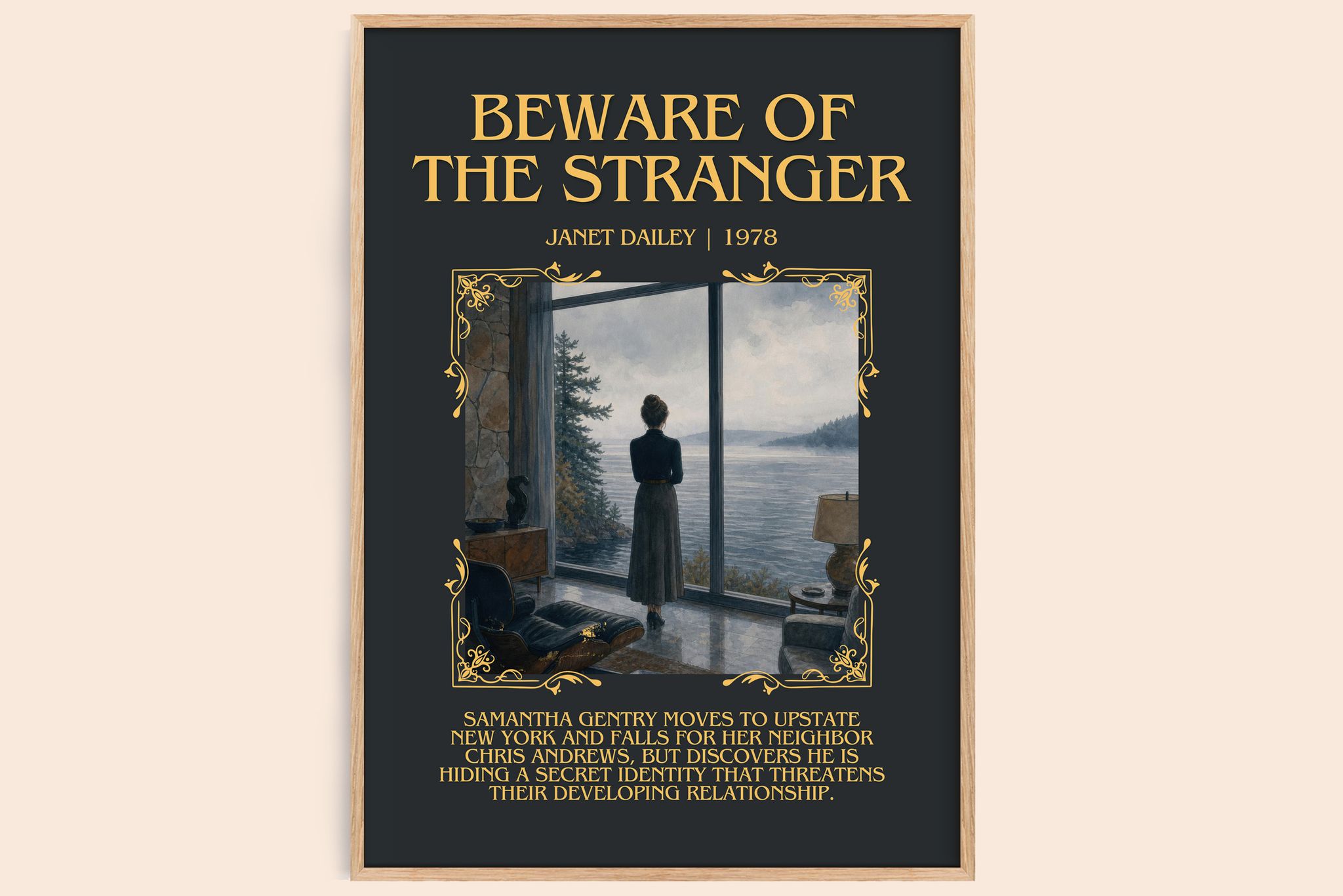 Beware of the Stranger Minimalist Book Poster by Janet Dailey