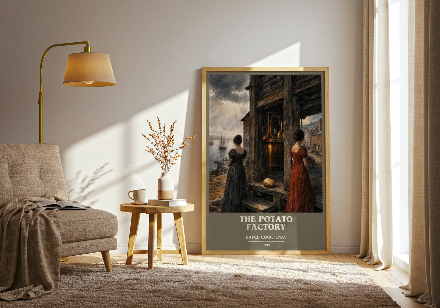 The Potato Factory book cover print on bookshelf – Bryce Courtenay fan gift