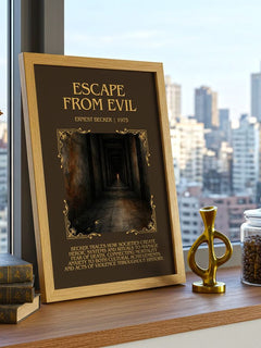 Escape from Evil Minimalist Book Poster by Ernest Becker – image 3