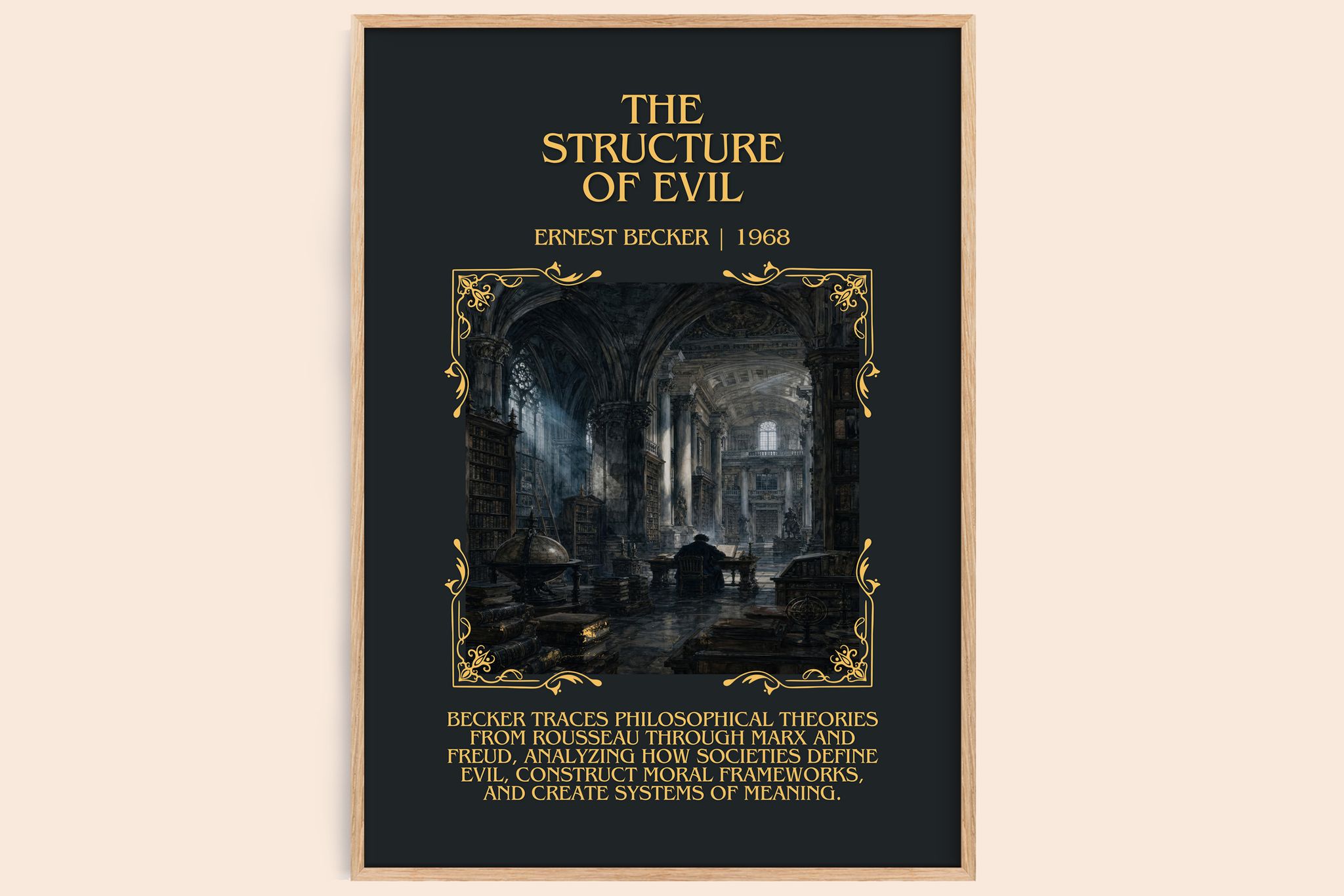 The structure of evil Minimalist Book Poster by Ernest Becker