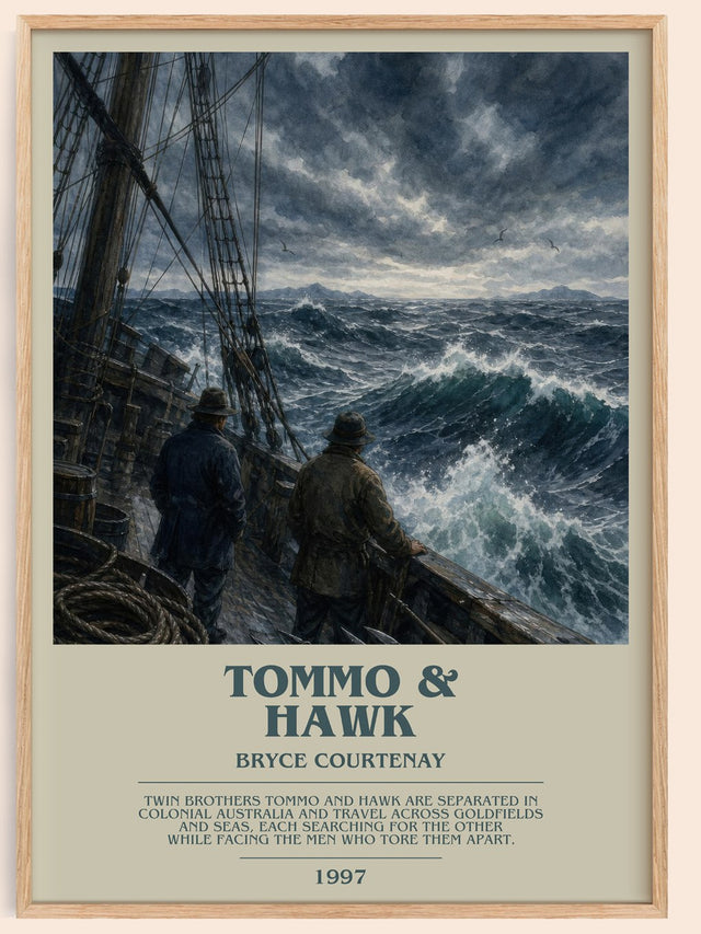 Tommo & Hawk Bookish Wall Art by Bryce Courtenay