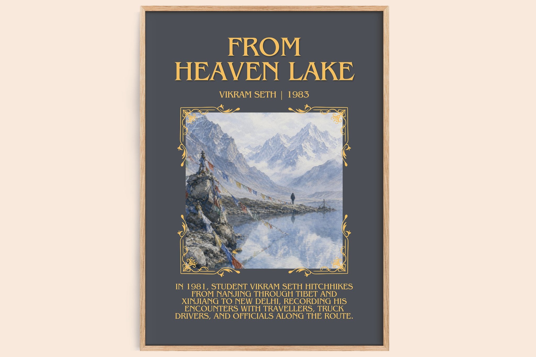 From Heaven Lake Minimalist Book Poster by Vikram Seth