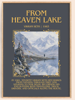 From Heaven Lake Minimalist Book Poster by Vikram Seth – image 1