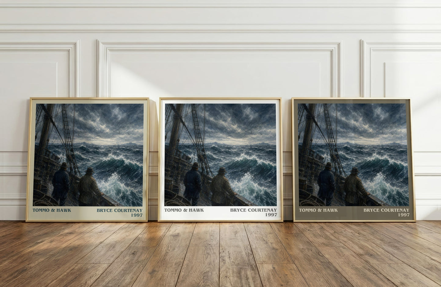 Tommo & Hawk literary art print colour and style options – Bryce Courtenay book art