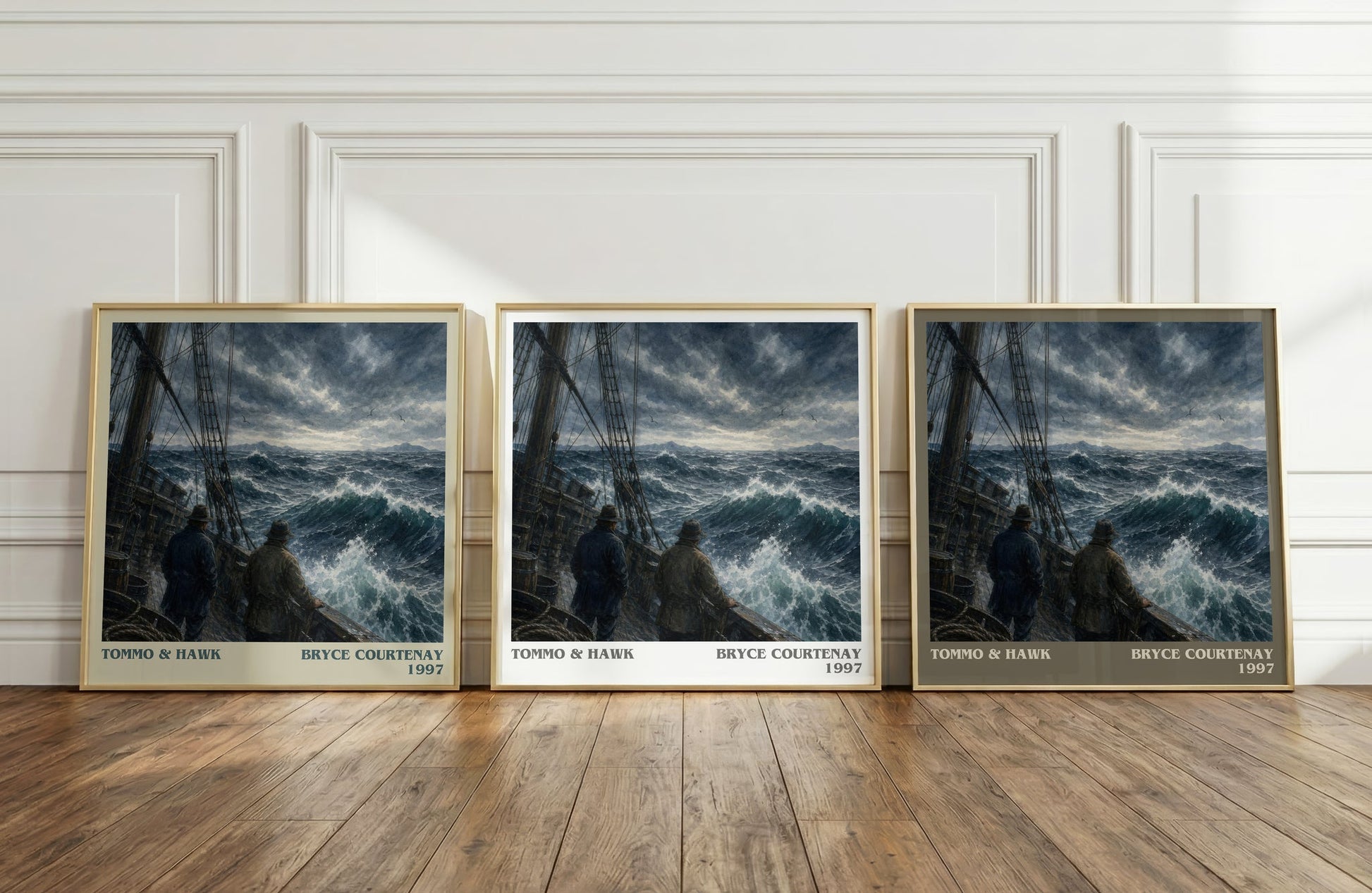 Tommo & Hawk literary art print colour and style options – Bryce Courtenay book art