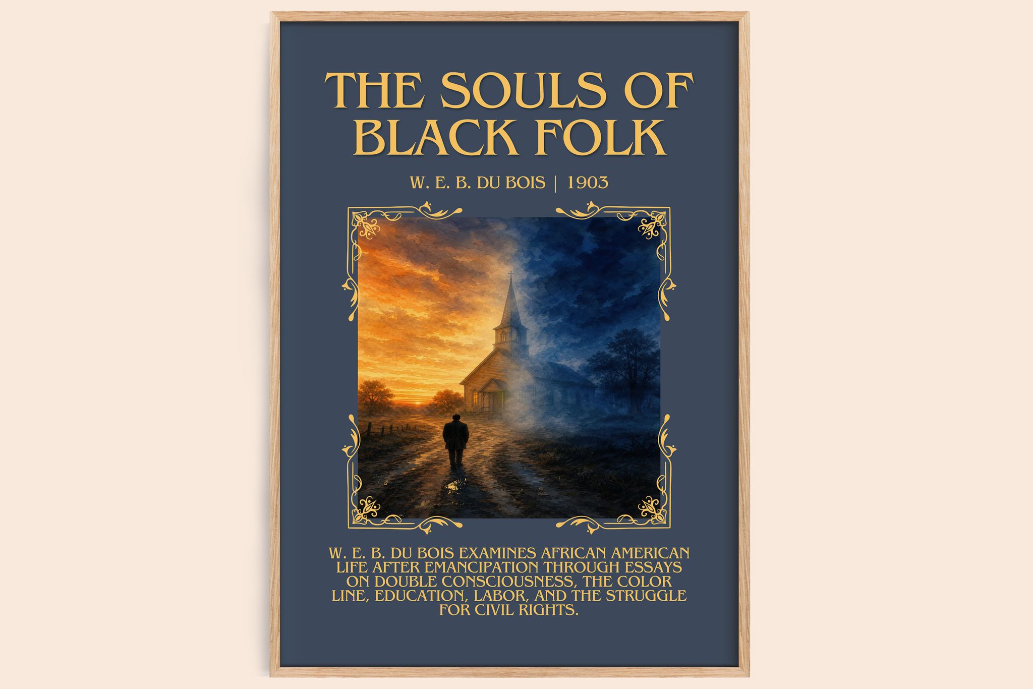 The Souls of Black Folk Minimalist Book Poster by W. E. B. Du Bois