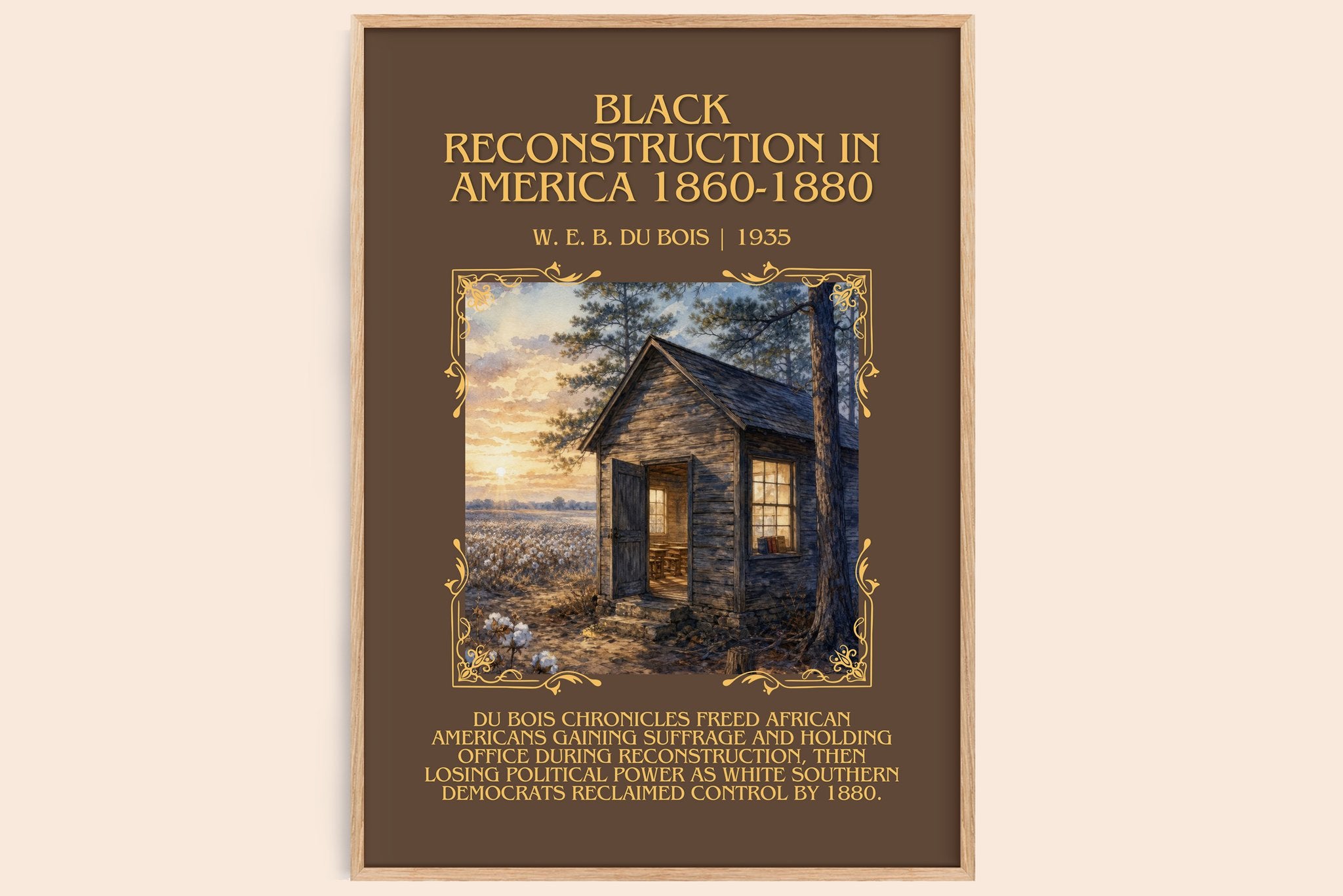 Black reconstruction in America 1860-1880 Minimalist Book Poster by W. E. B. Du Bois