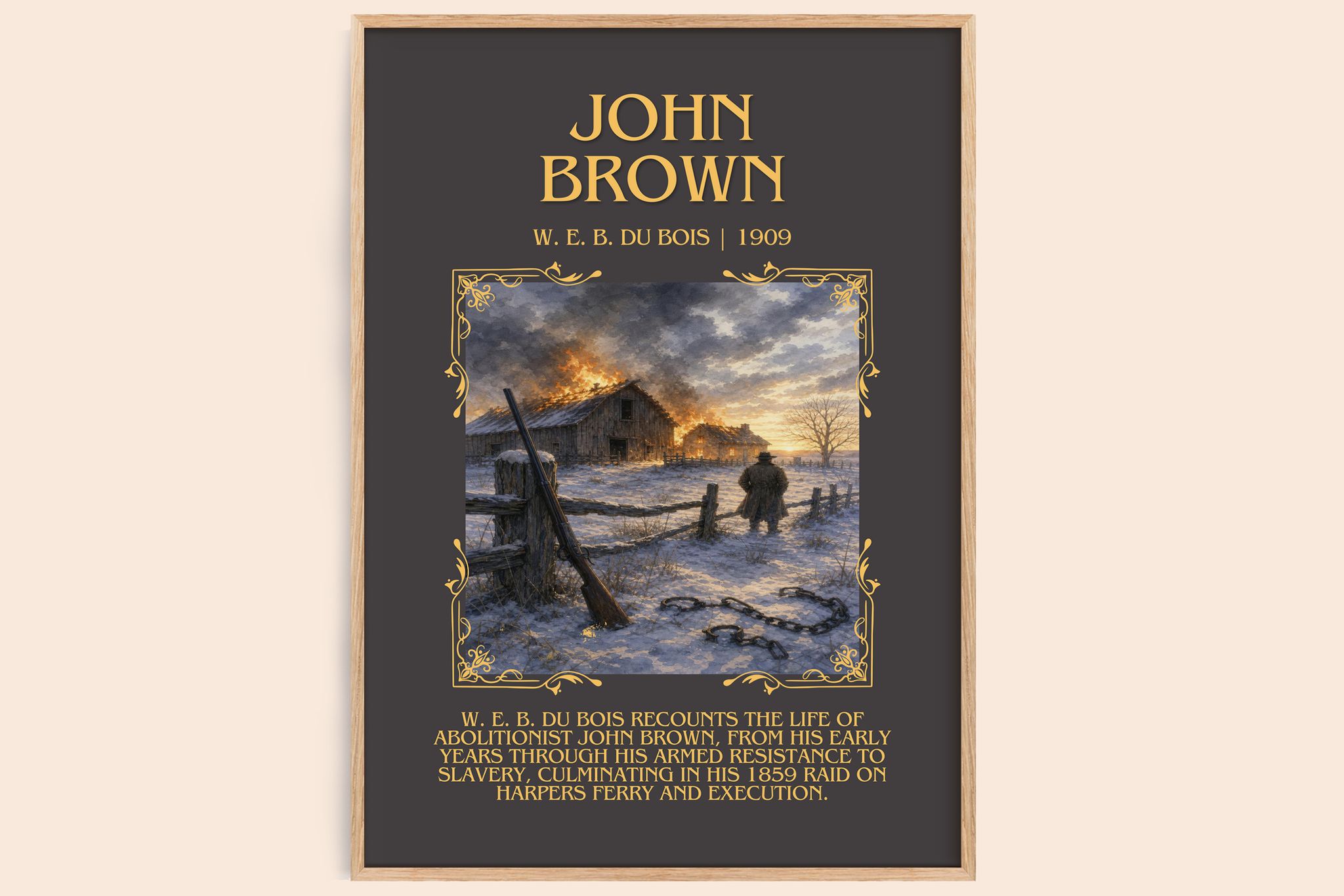 John Brown Minimalist Book Poster by W. E. B. Du Bois
