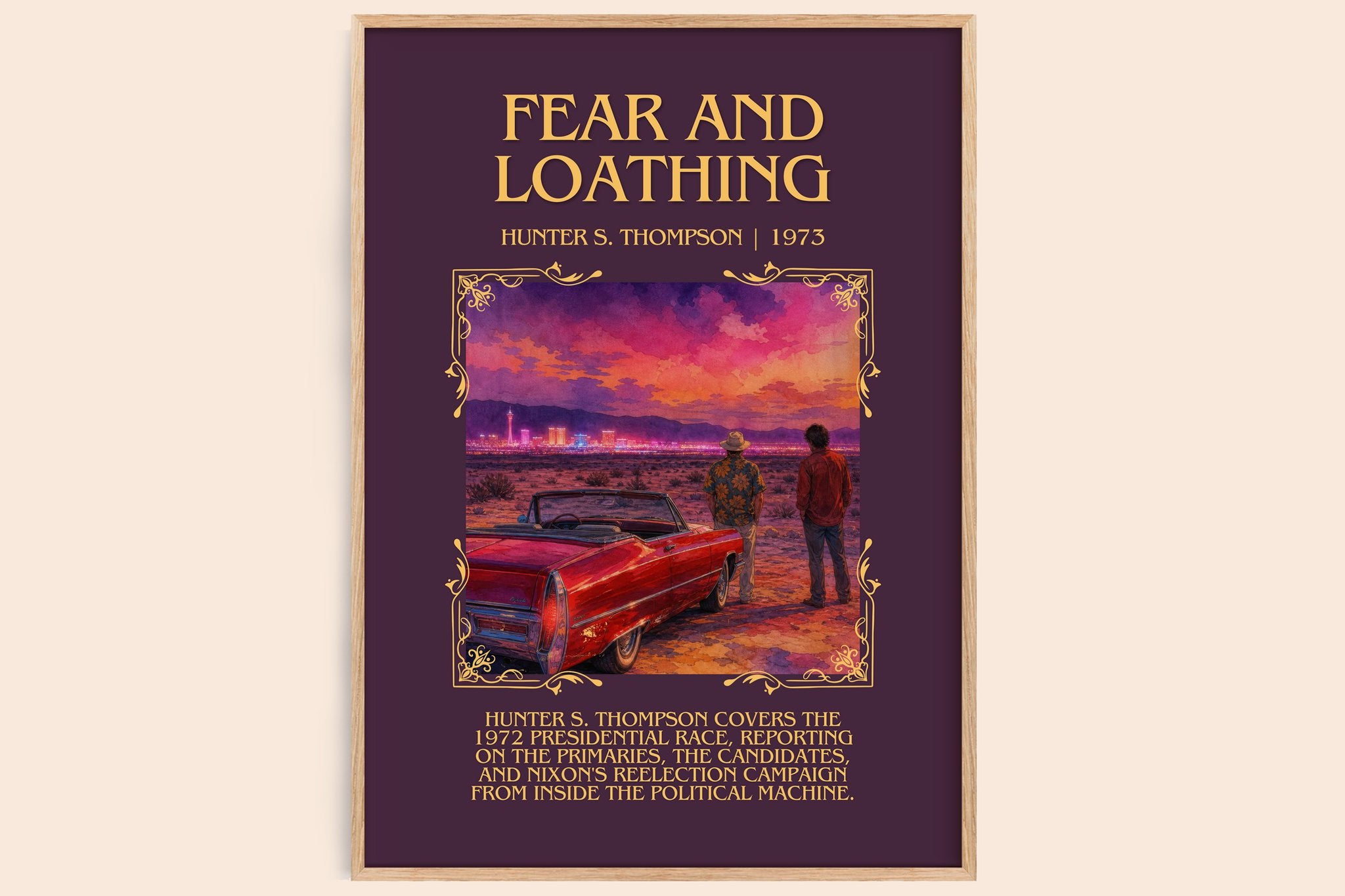 Fear and Loathing Minimalist Book Poster by Hunter S. Thompson