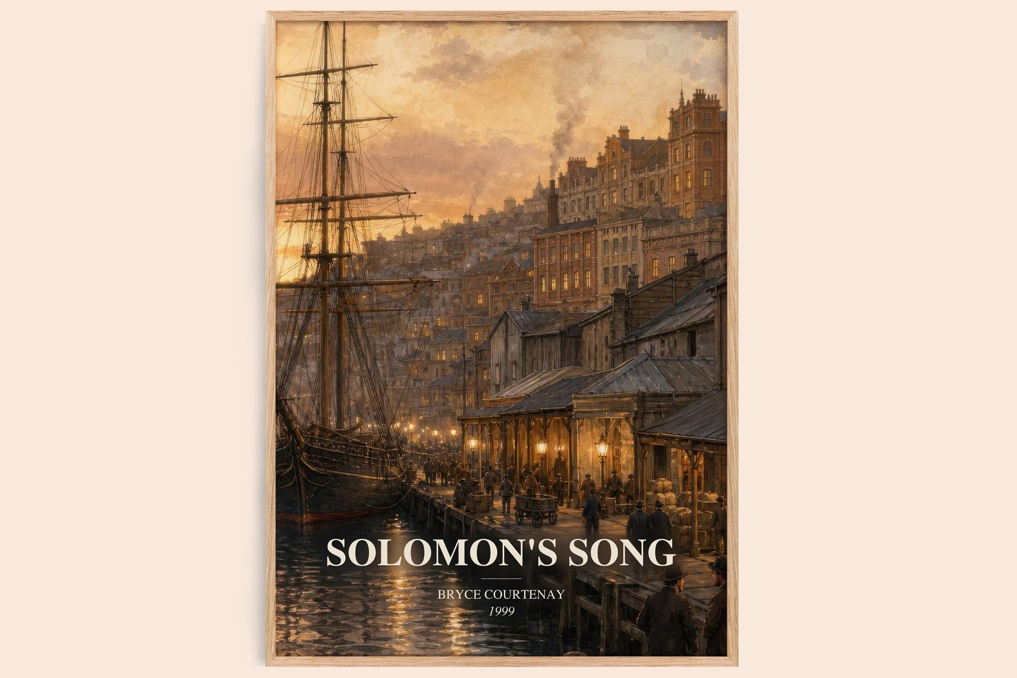 Solomon'S Song watercolour book poster by Bryce Courtenay – framed literary art print