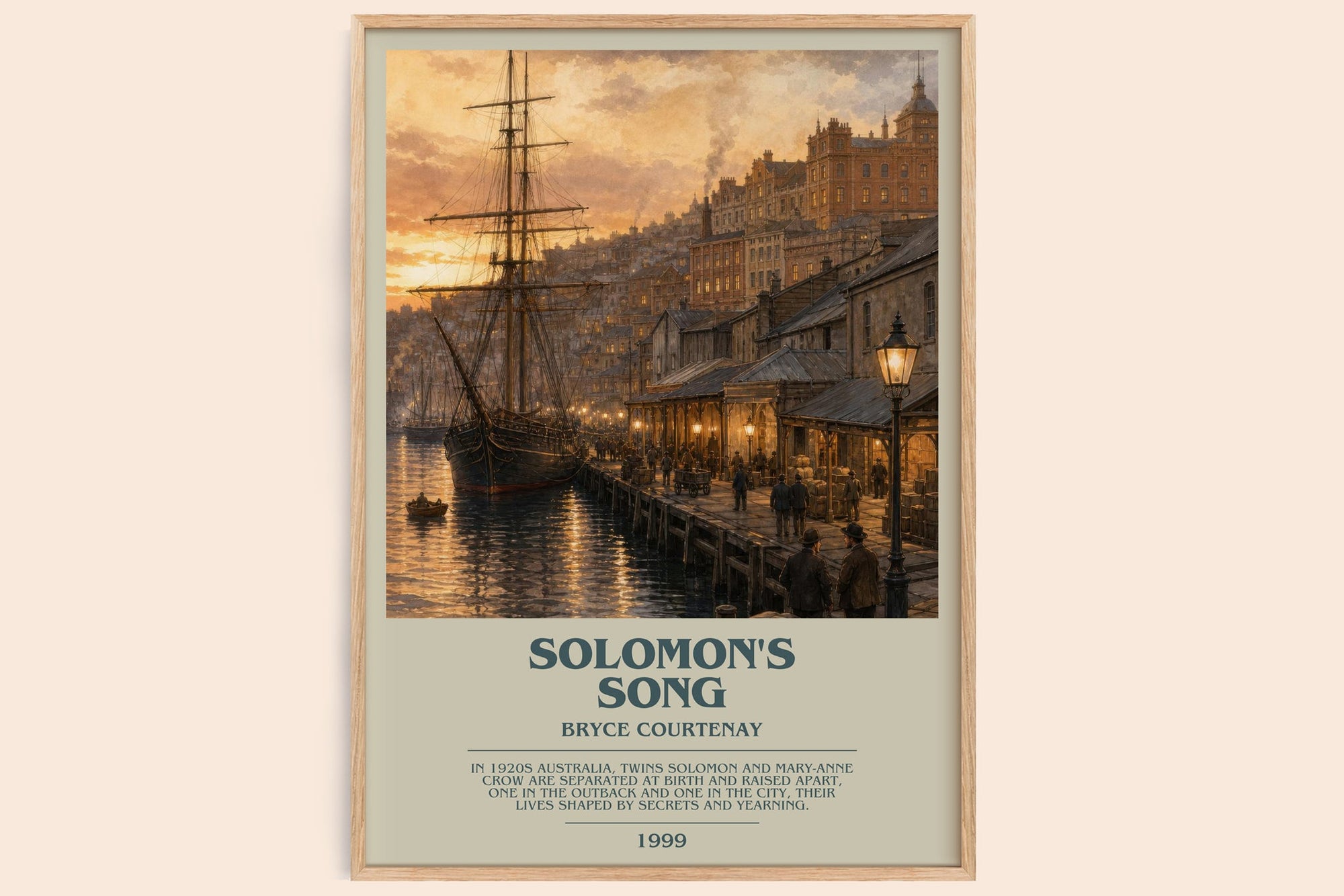 Solomon'S Song bookish book poster by Bryce Courtenay – framed literary art print
