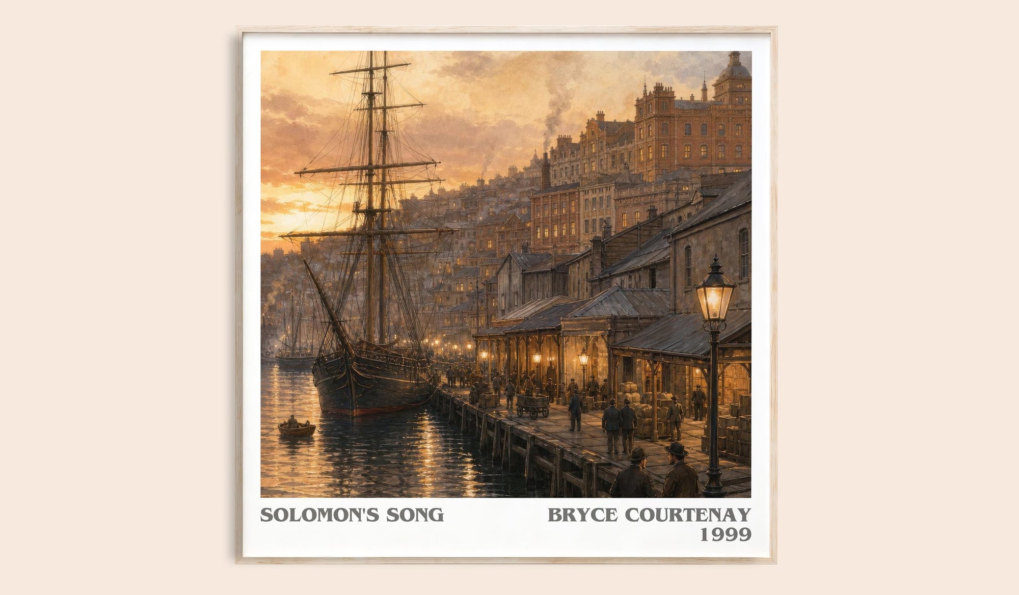 Solomon'S Song literary book poster by Bryce Courtenay – framed literary art print