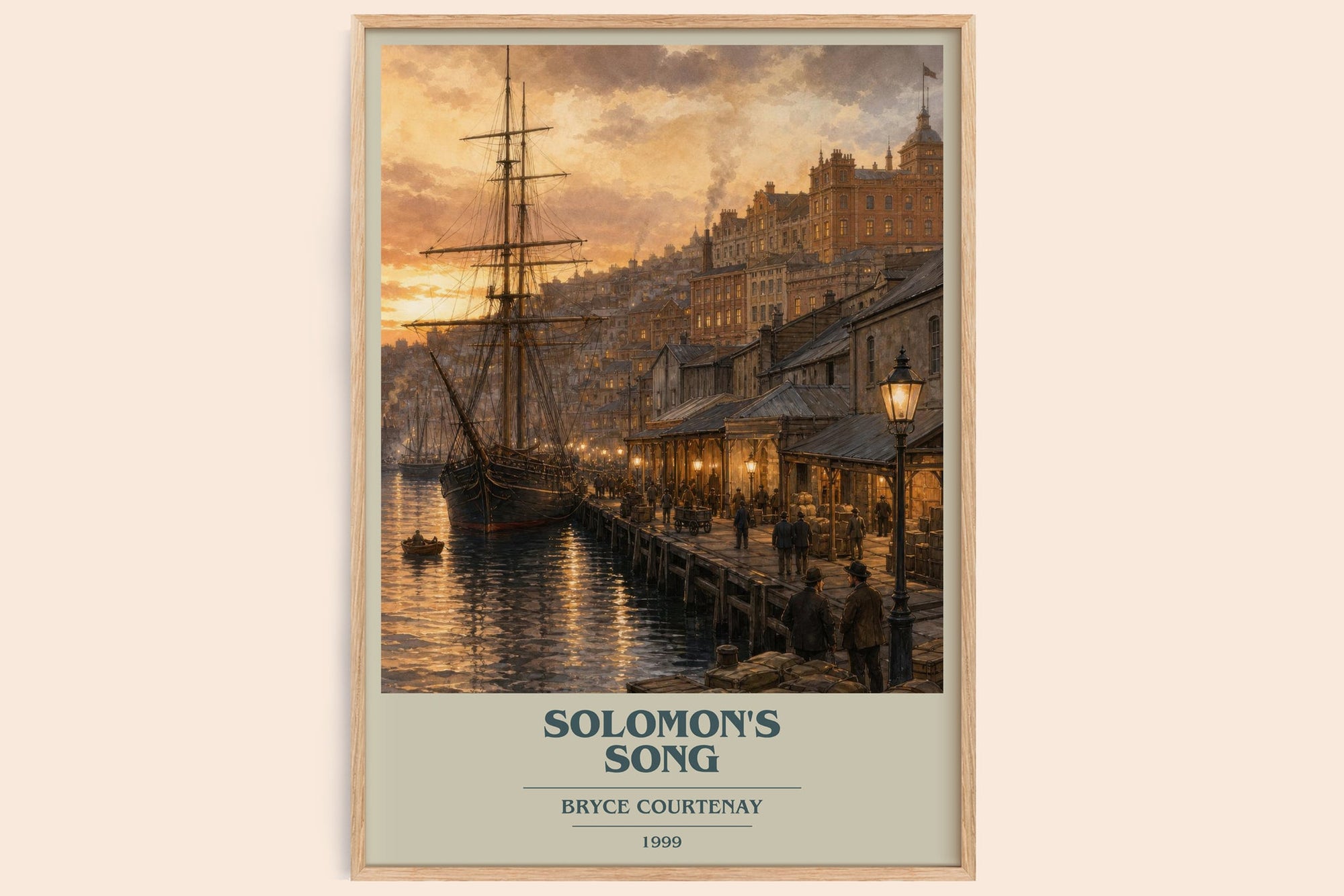 Solomon'S Song book cover book poster by Bryce Courtenay – framed literary art print