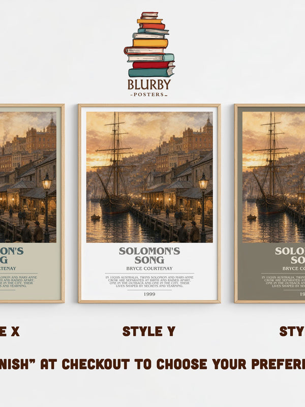Solomon'S Song bookish print in frame leaning in hallway – historical fiction wall art
