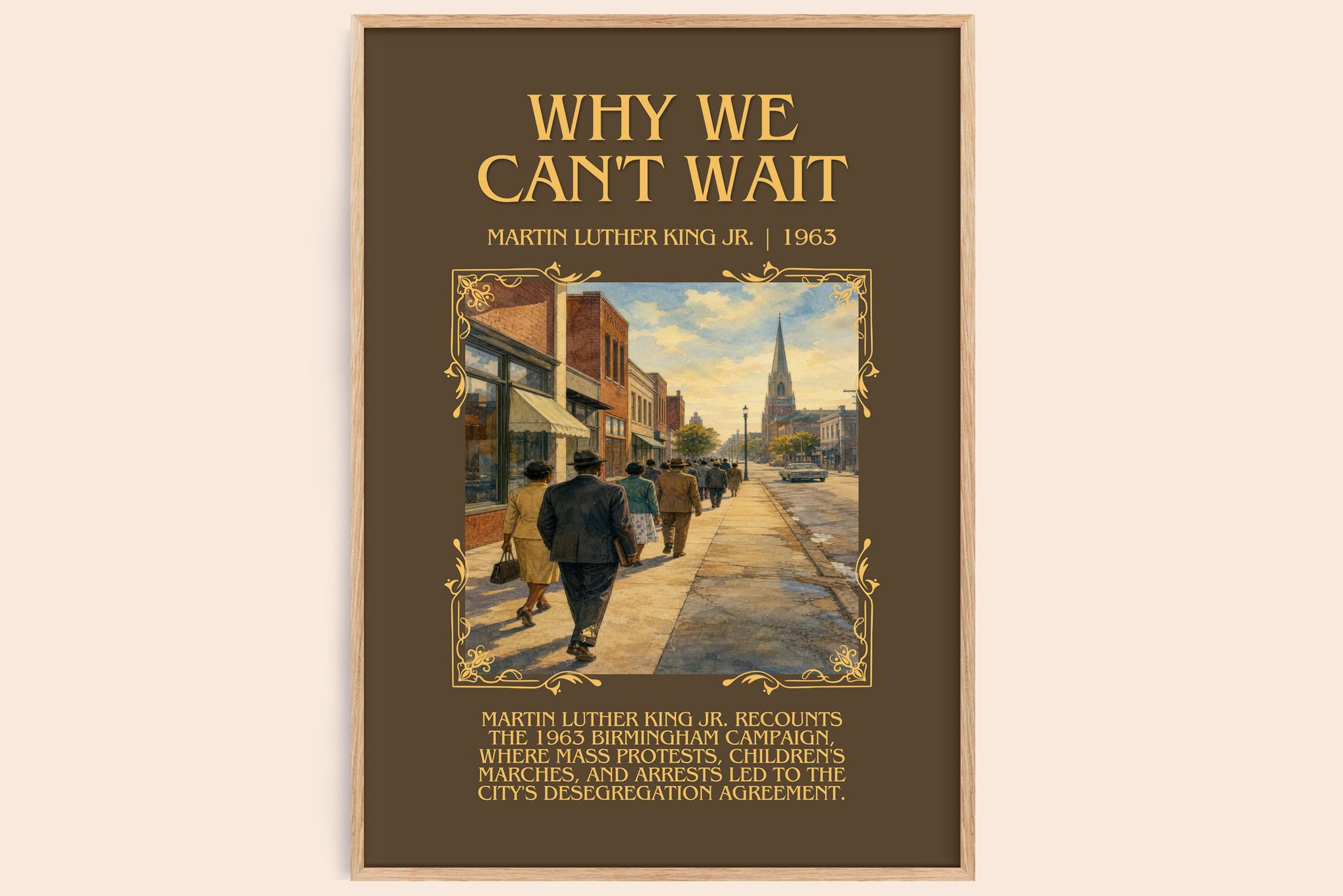 Why We Can't Wait Minimalist Book Poster by Martin Luther King Jr.