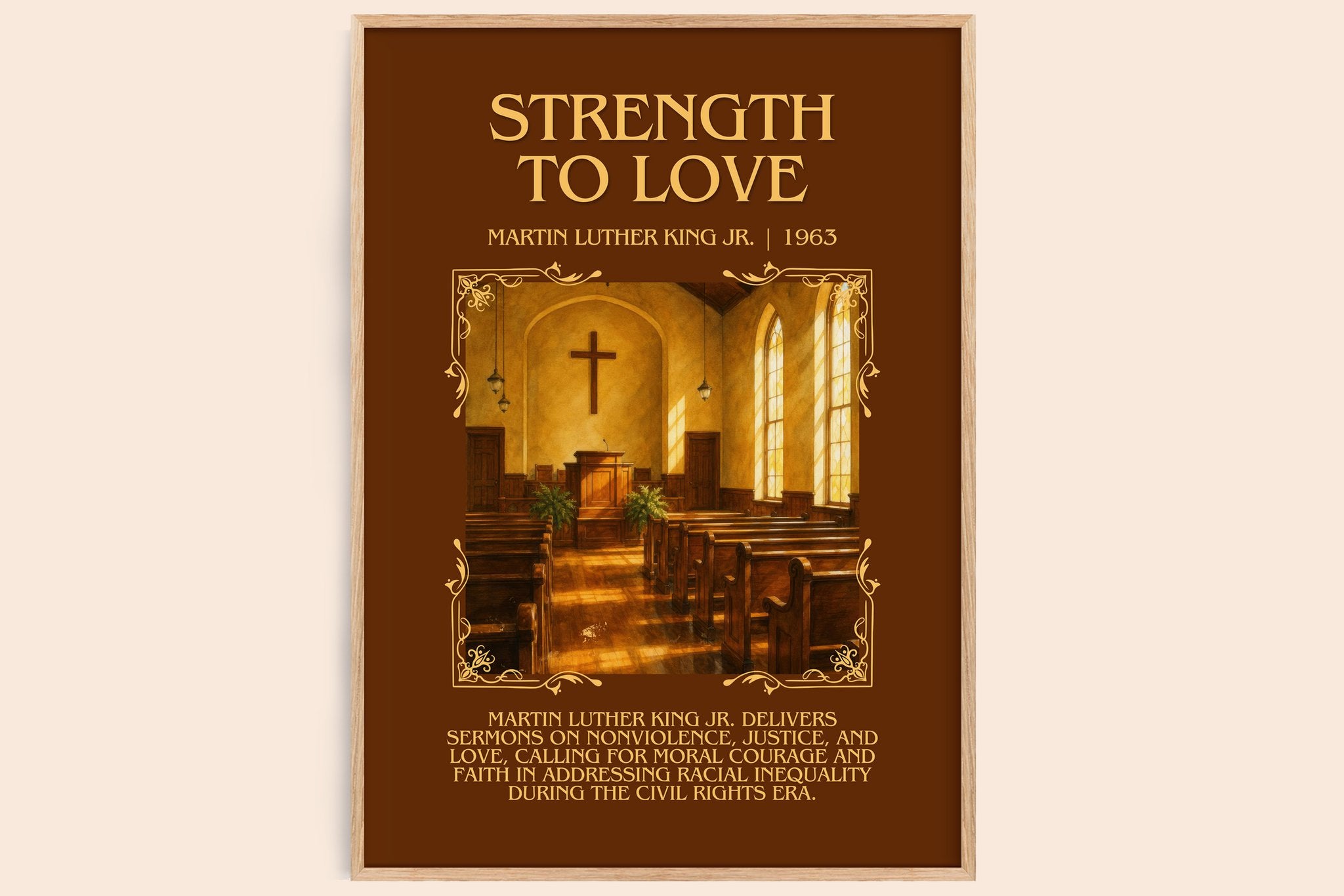 Strength to love Minimalist Book Poster by Martin Luther King Jr.