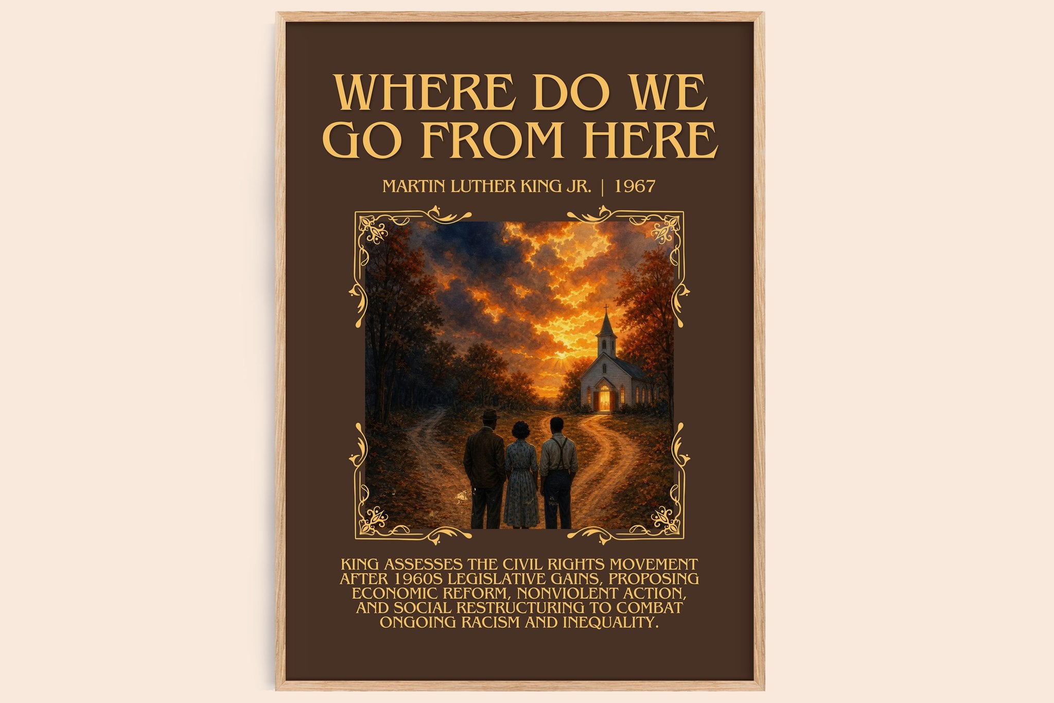 Where do we go from here Minimalist Book Poster by M. Jr.