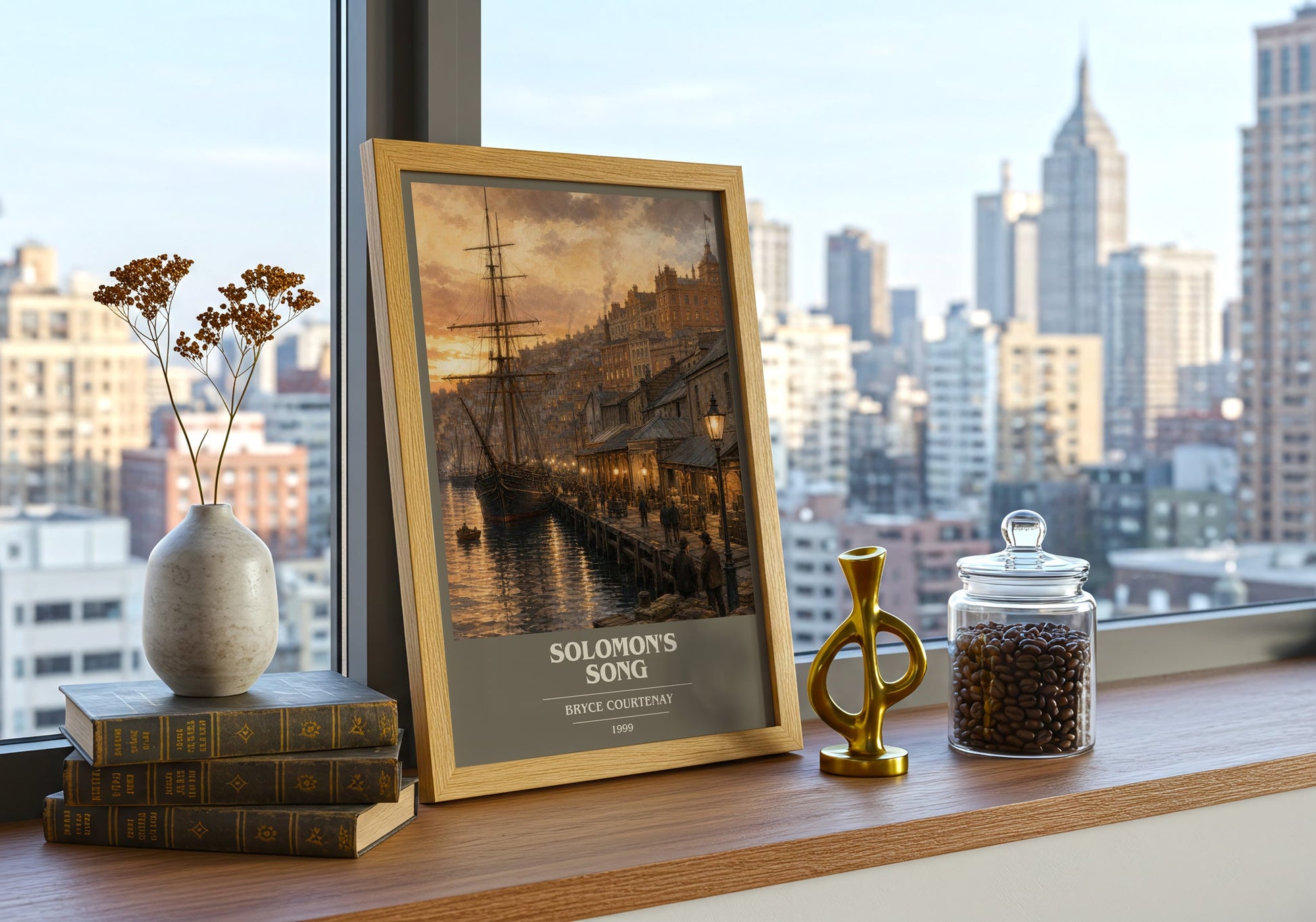 Solomon'S Song book cover print framed by window – literary home decor