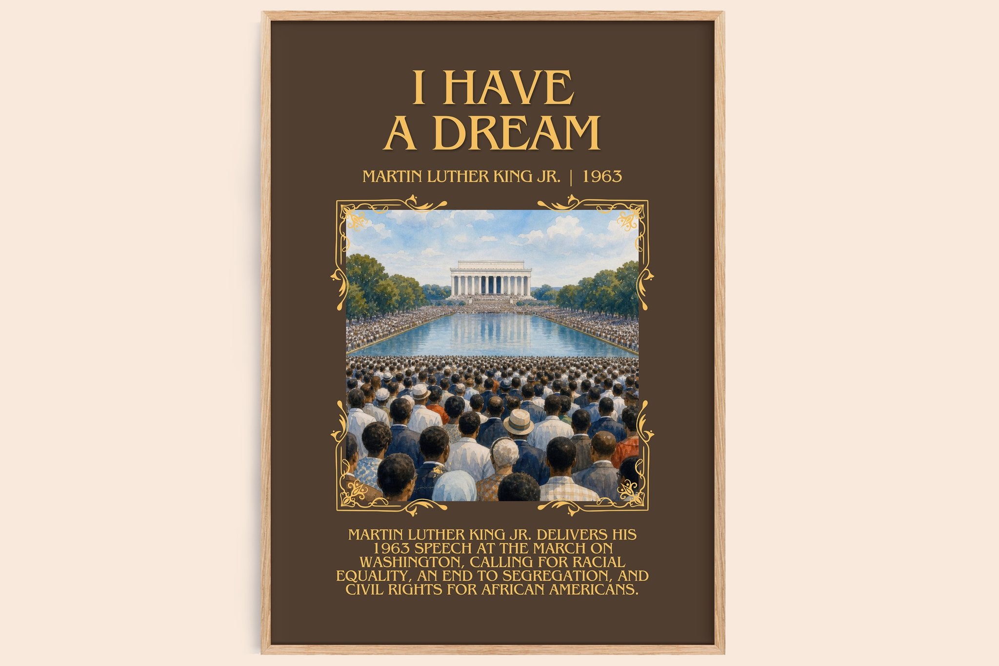 I have a dream Minimalist Book Poster by Martin Luther King Jr.