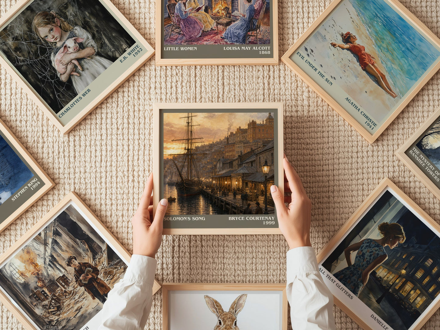Solomon'S Song literary book poster framed on wall – historical fiction wall art