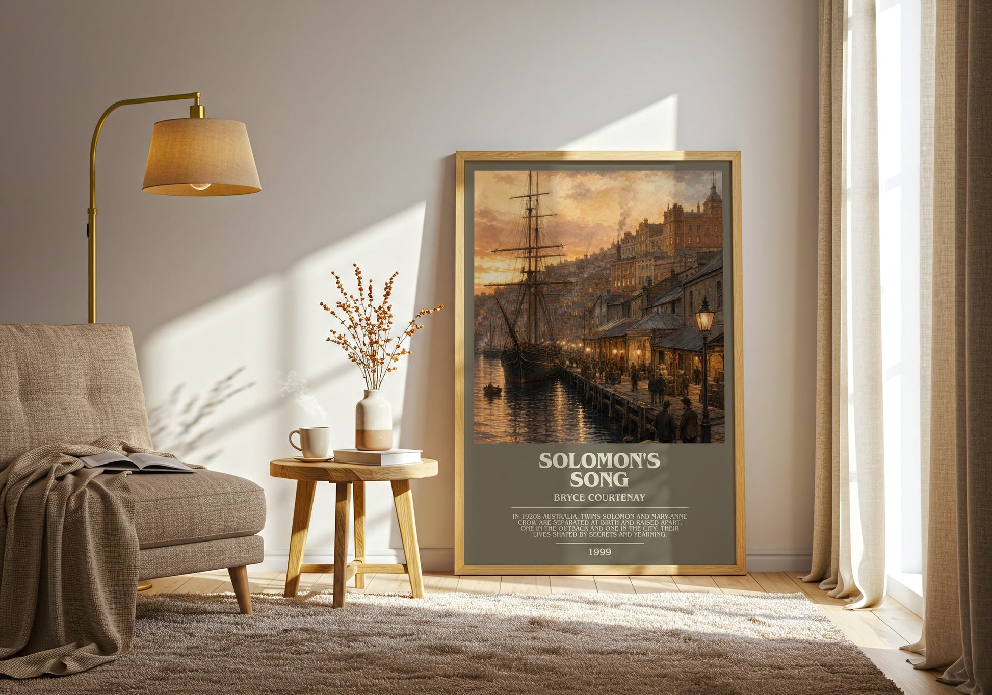 Solomon'S Song bookish print on bookshelf – Bryce Courtenay fan gift