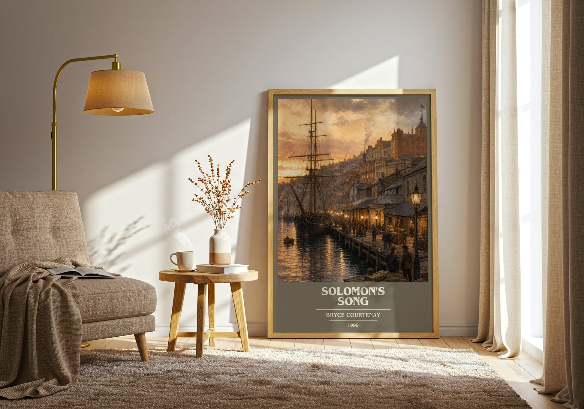 Solomon'S Song book cover print on bookshelf – Bryce Courtenay fan gift
