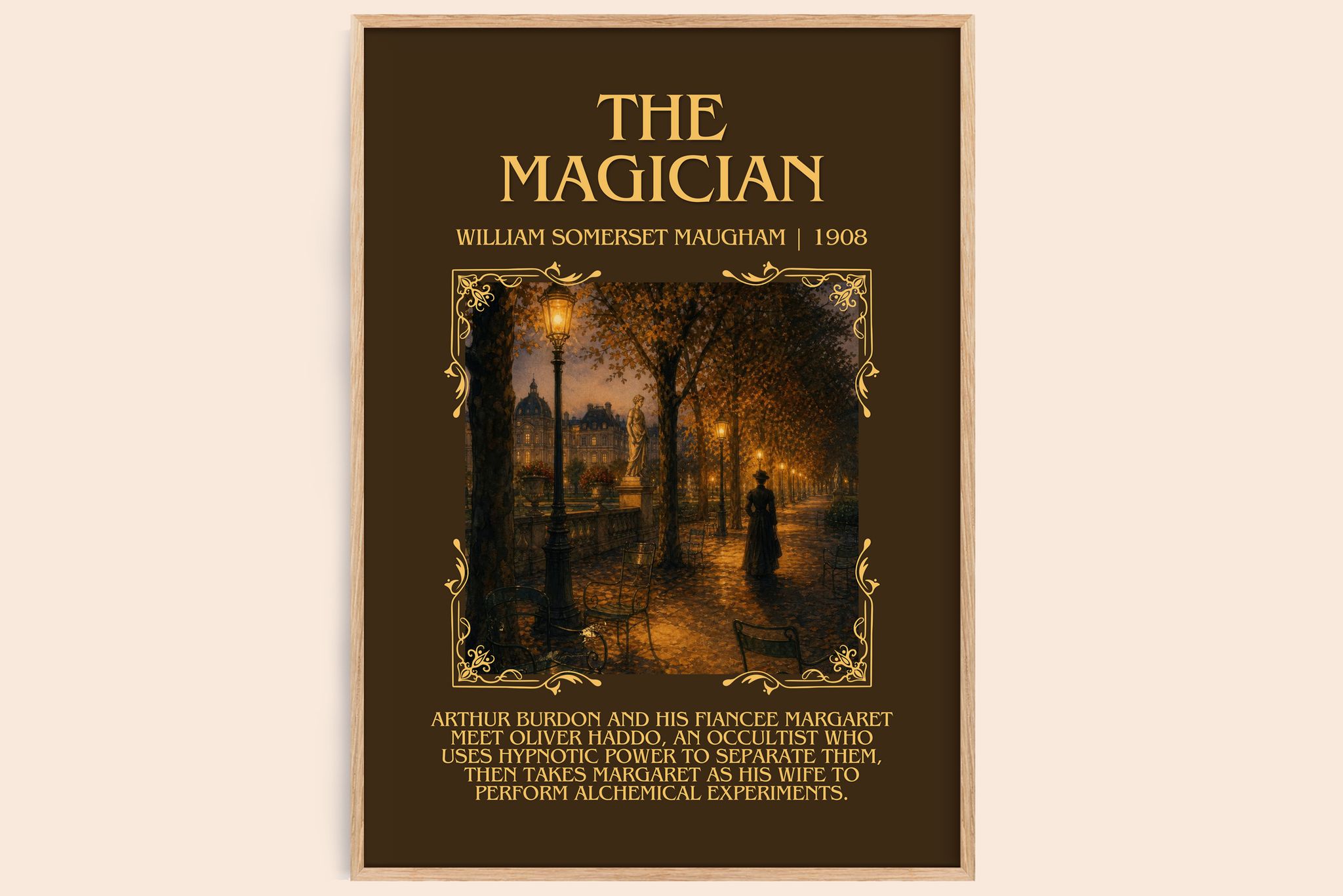 The Magician Minimalist Book Poster by William Somerset Maugham
