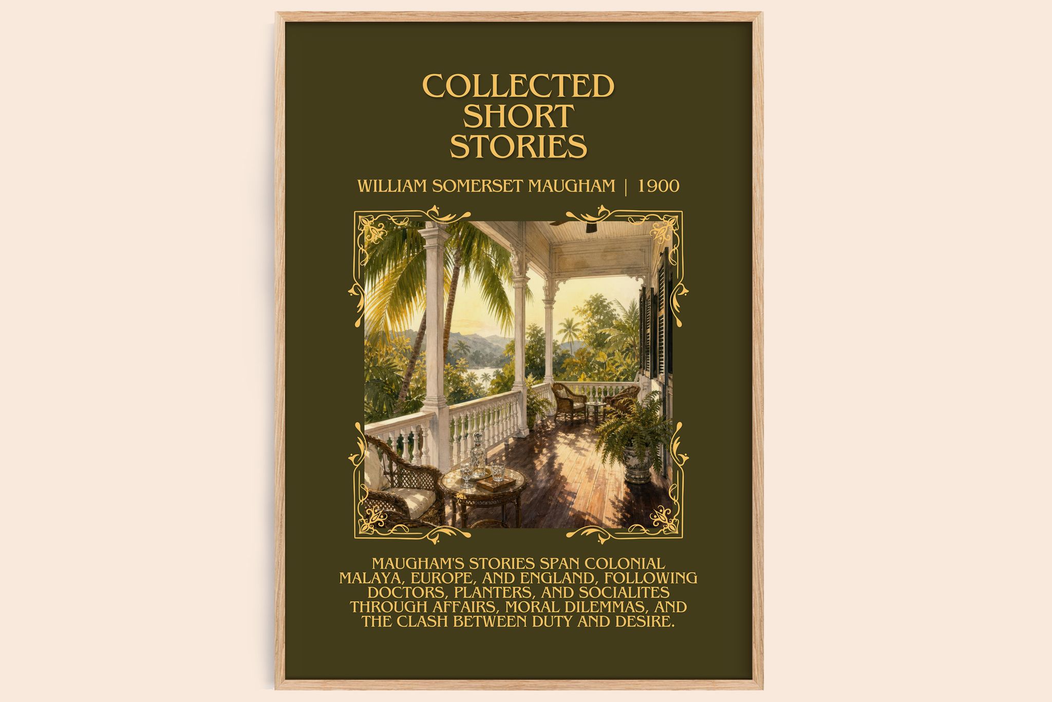 Collected short stories Minimalist Book Poster by W. Maugham