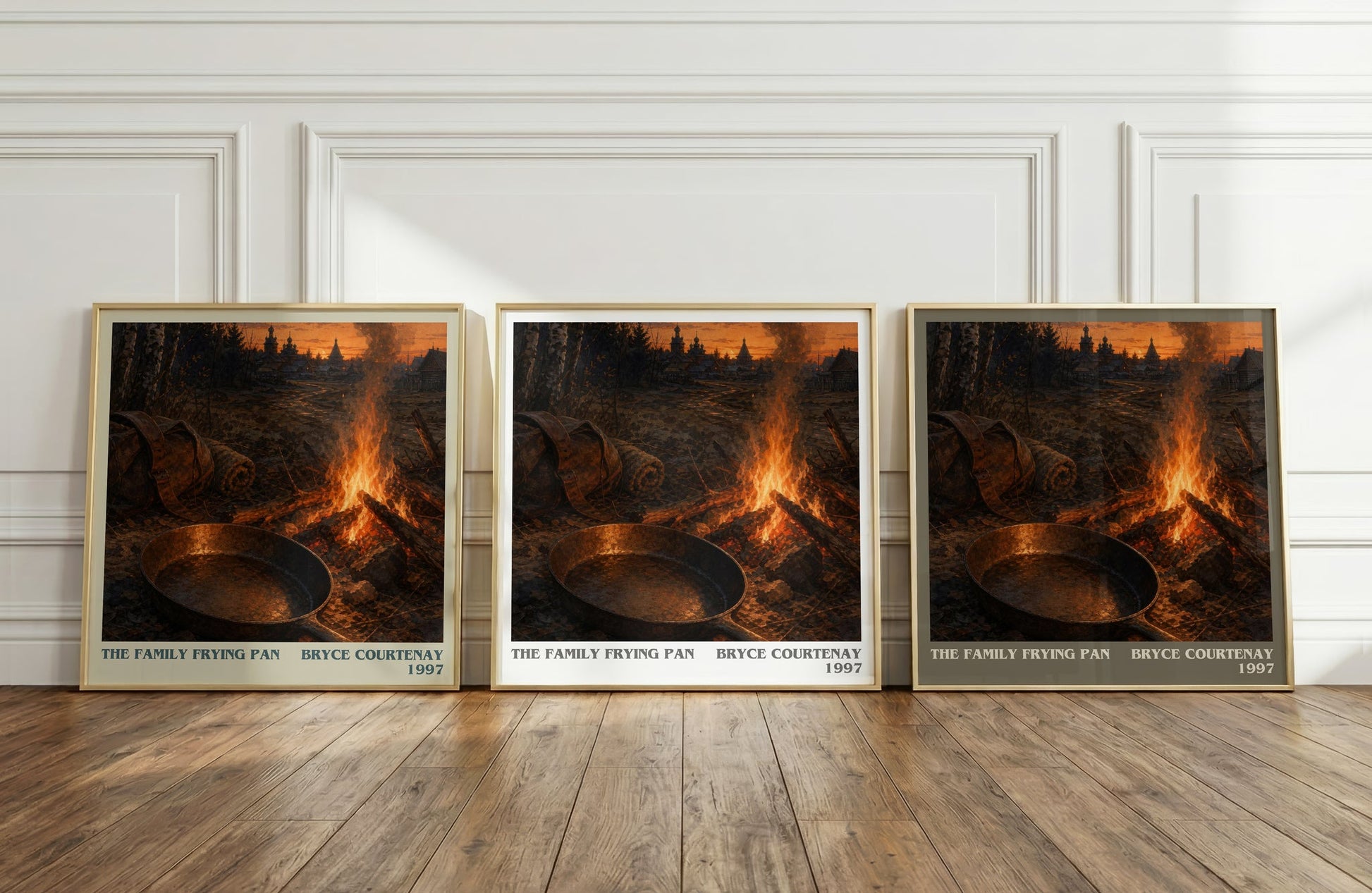The Family Frying Pan literary art print colour and style options – Bryce Courtenay book art