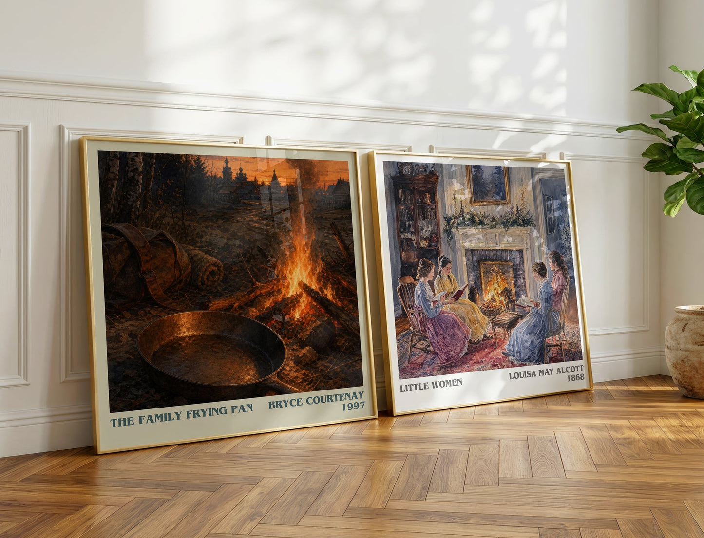 The Family Frying Pan literary print on bookshelf – Bryce Courtenay fan gift